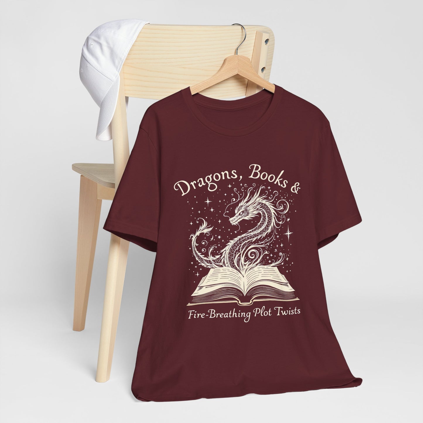 Book Lover Gift T-Shirt | Fantasy Reader Tee | Dragon Reading Shirt | Booktok Merch | Bibliophile Gift