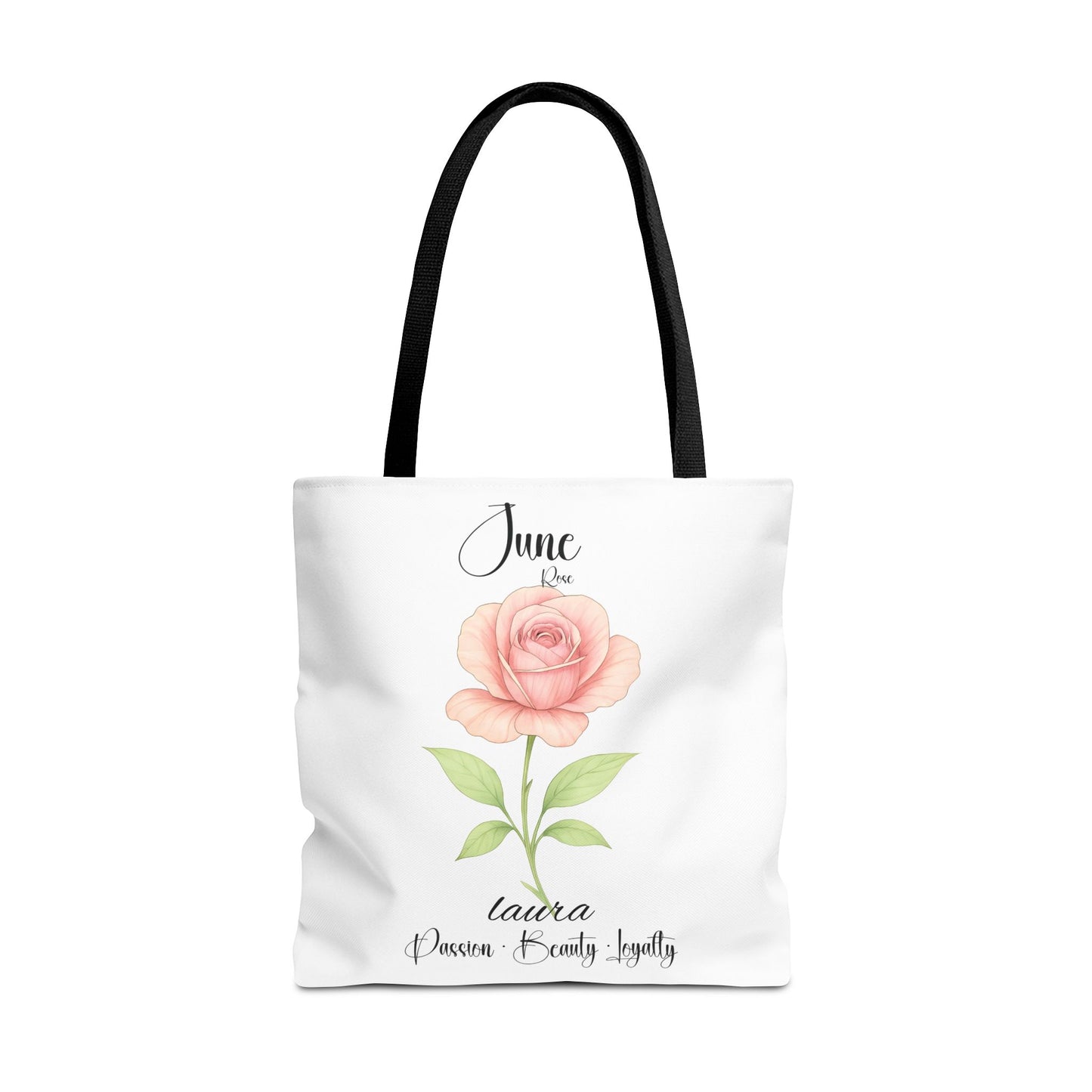 Personlised birth month flower bag for her, milestone birthdays, bestfriend gift.