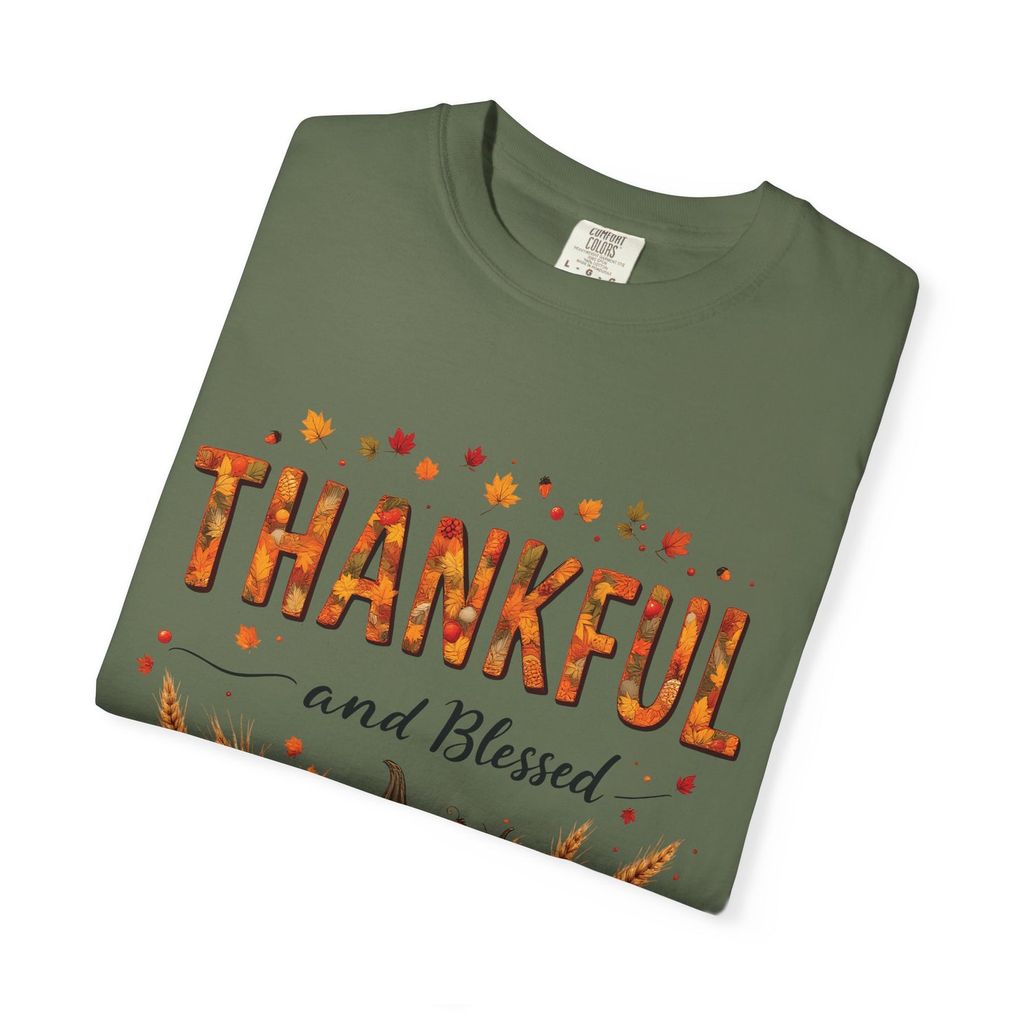 Thankful and Blessed T-Shirt, Fall Tee, Autumn Shirt, Thanksgiving Outfit, Gift for Friends and Family, Cozy Casual Wear