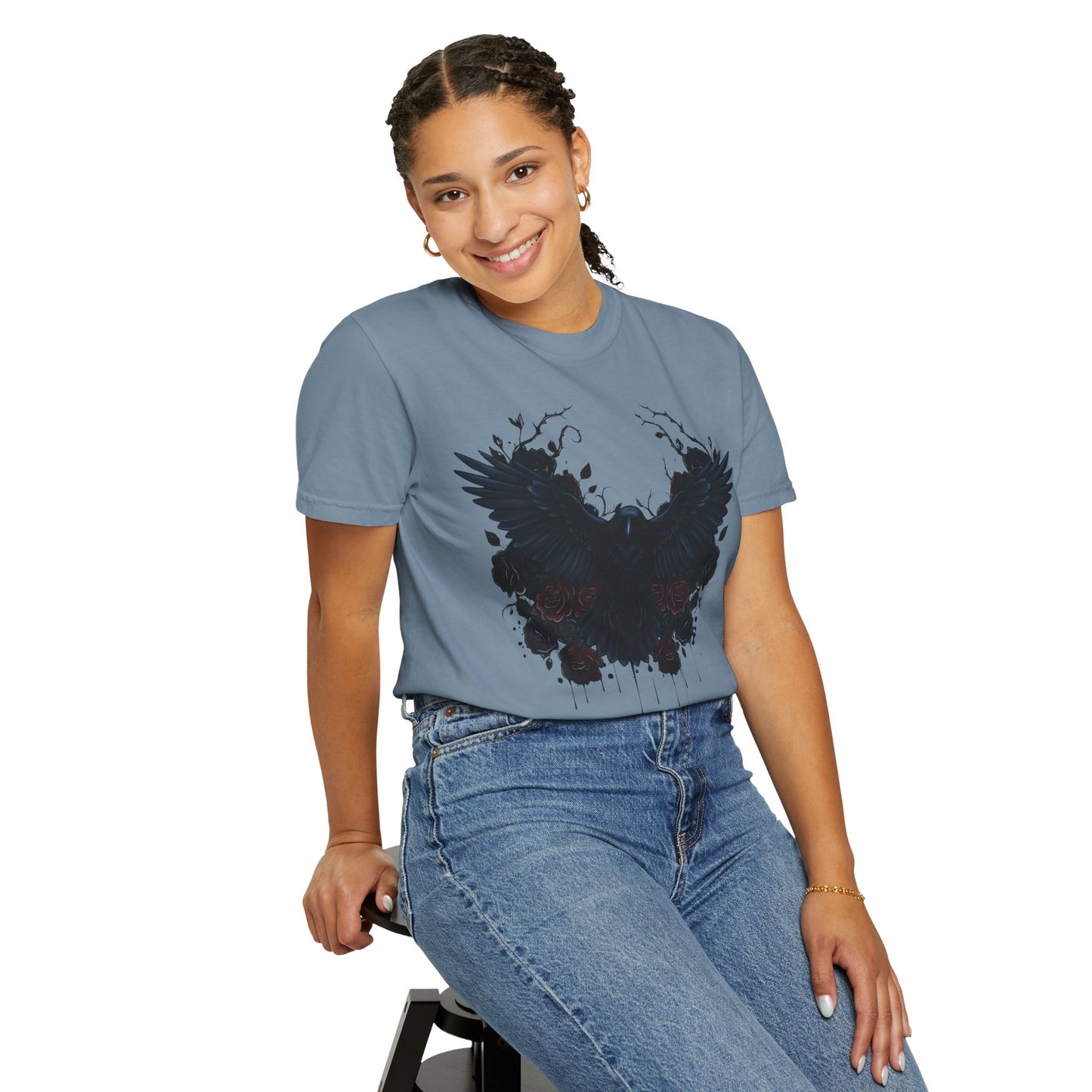 Dark Raven Gothic Apparel  | Unisex Cotton Shirt | Dark Aesthetic  | Alternative Goth T-Shirt