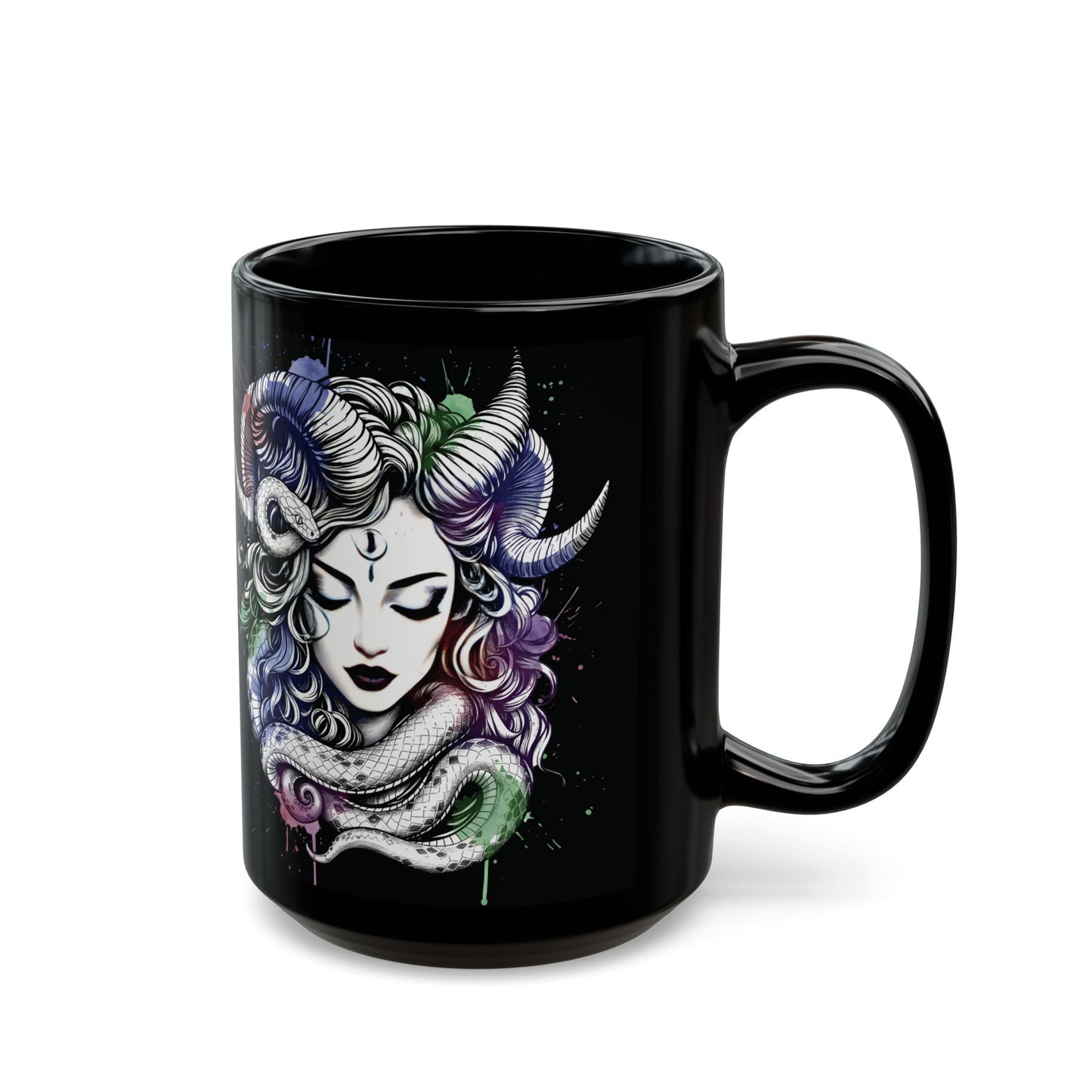 lilith coffee cup, dark goddess witchy mug, ceramic alternative gift.
