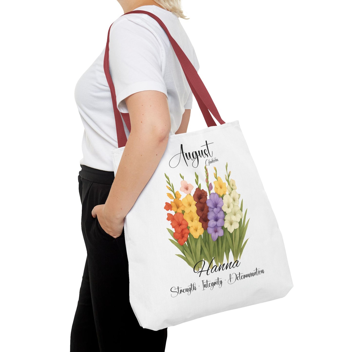 Custom birth month flower bag for her, milestone birthdays, bestfriend gift.