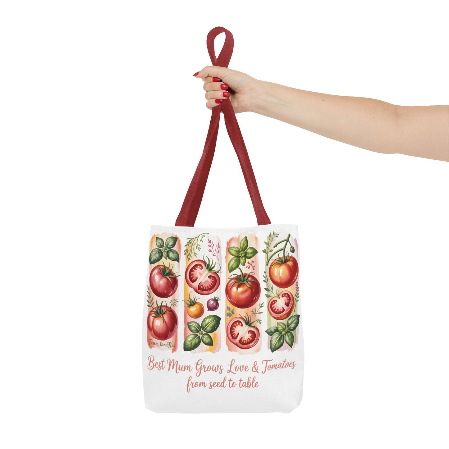 Best Mom Tote Bag, Tomato Garden Lover Design, Perfect Mothers Day Gift for Moms Who Love Gardening and Nature