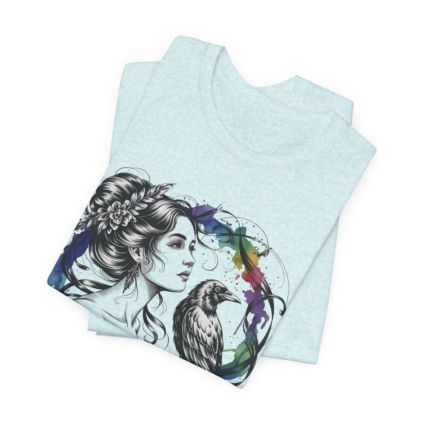 Raven Tee, goddessshirt, festival tshirt, witchy gift for her.