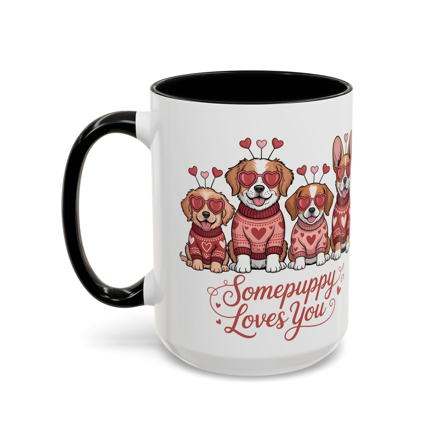 Valentine Dog Mug | Cute Puppy Coffee Cup | Dog Lover Gift | Valentines Day Mug |
