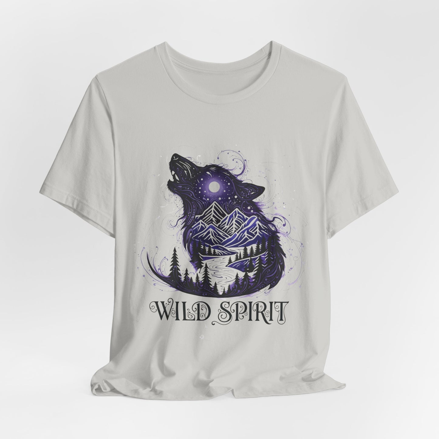 Wild Spirit Wolf Tee - Unisex, wildlife shirt, Gothic Streetwear, Alternative Clothing.