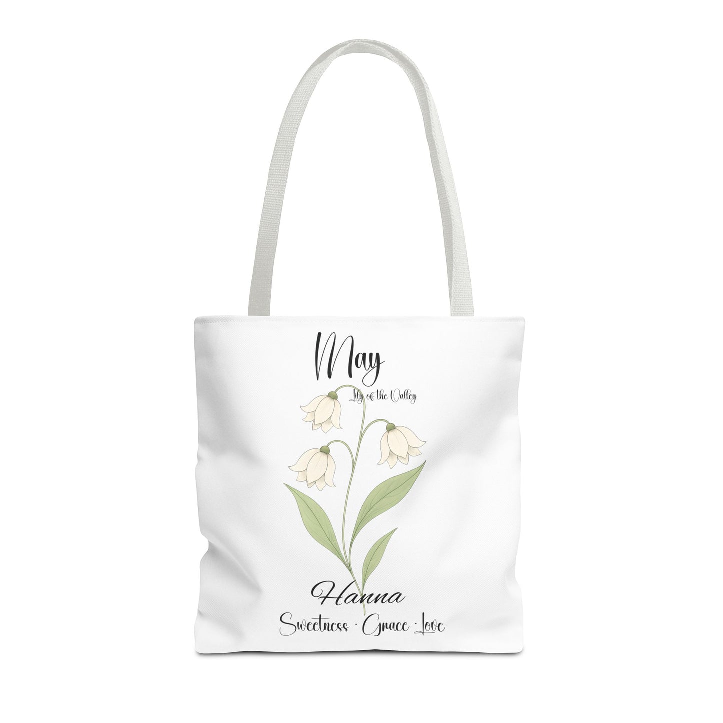 Personlised birth month flower bag for her, milestone birthdays, bestfriend gift.