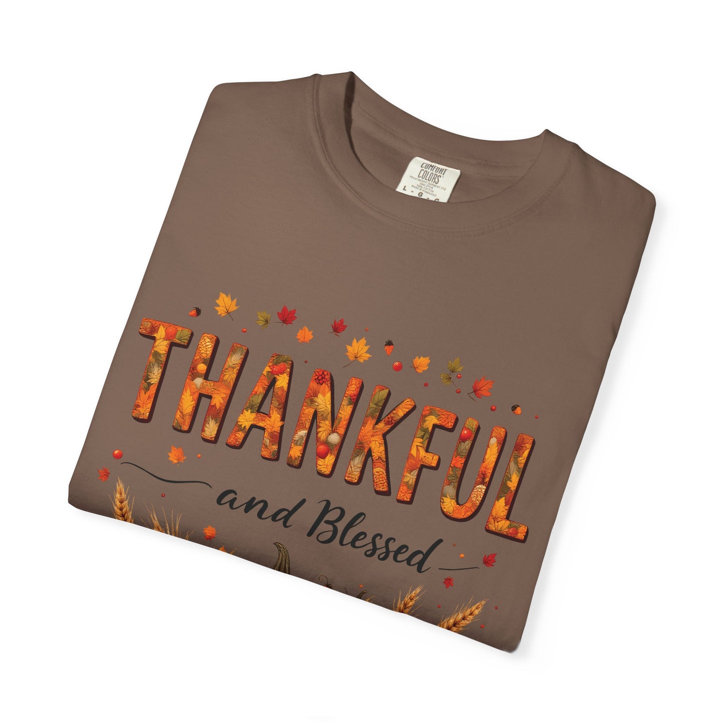 Thankful and Blessed T-Shirt, Fall Tee, Autumn Shirt, Thanksgiving Outfit, Gift for Friends and Family, Cozy Casual Wear