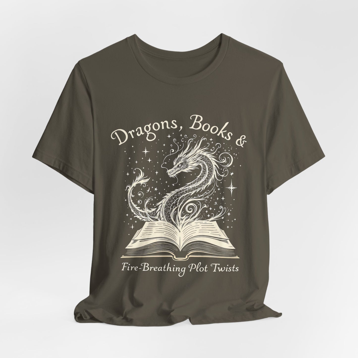 Book Lover Gift T-Shirt | Fantasy Reader Tee | Dragon Reading Shirt | Booktok Merch | Bibliophile Gift