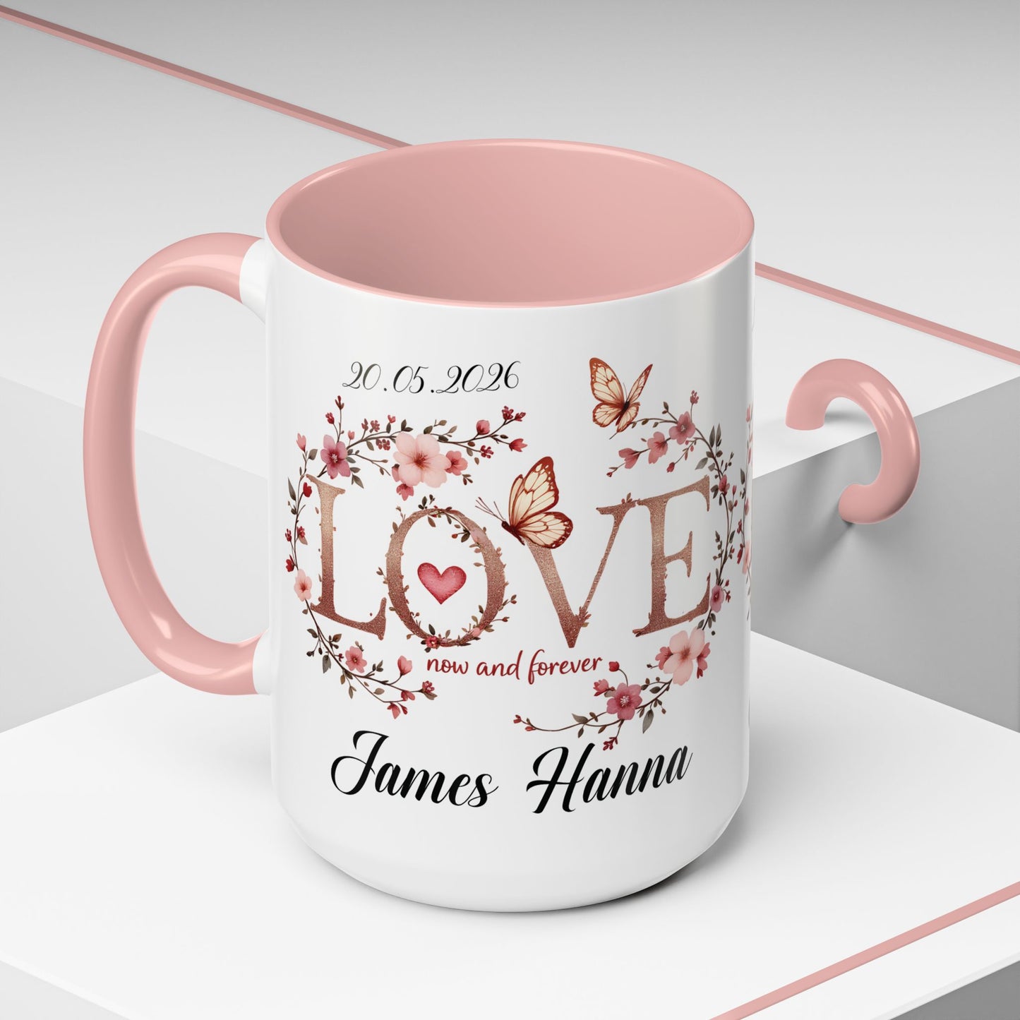 Custom Wedding Mug | Personalized Anniversary Mug | Valentines Day Gift |