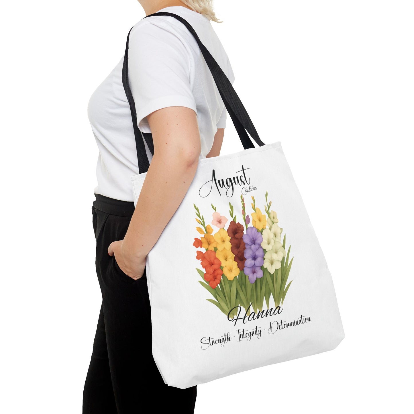Custom birth month flower bag for her, milestone birthdays, bestfriend gift.