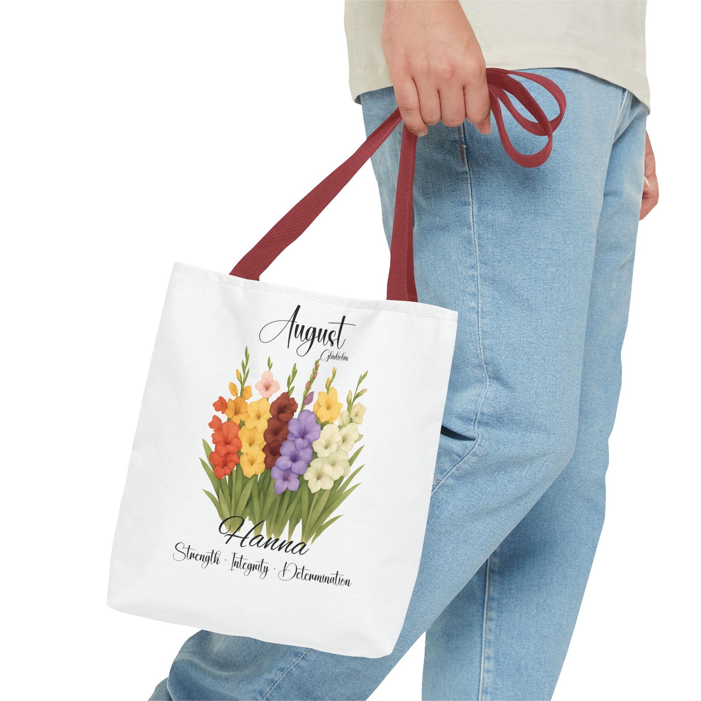 Custom birth month flower bag for her, milestone birthdays, bestfriend gift.