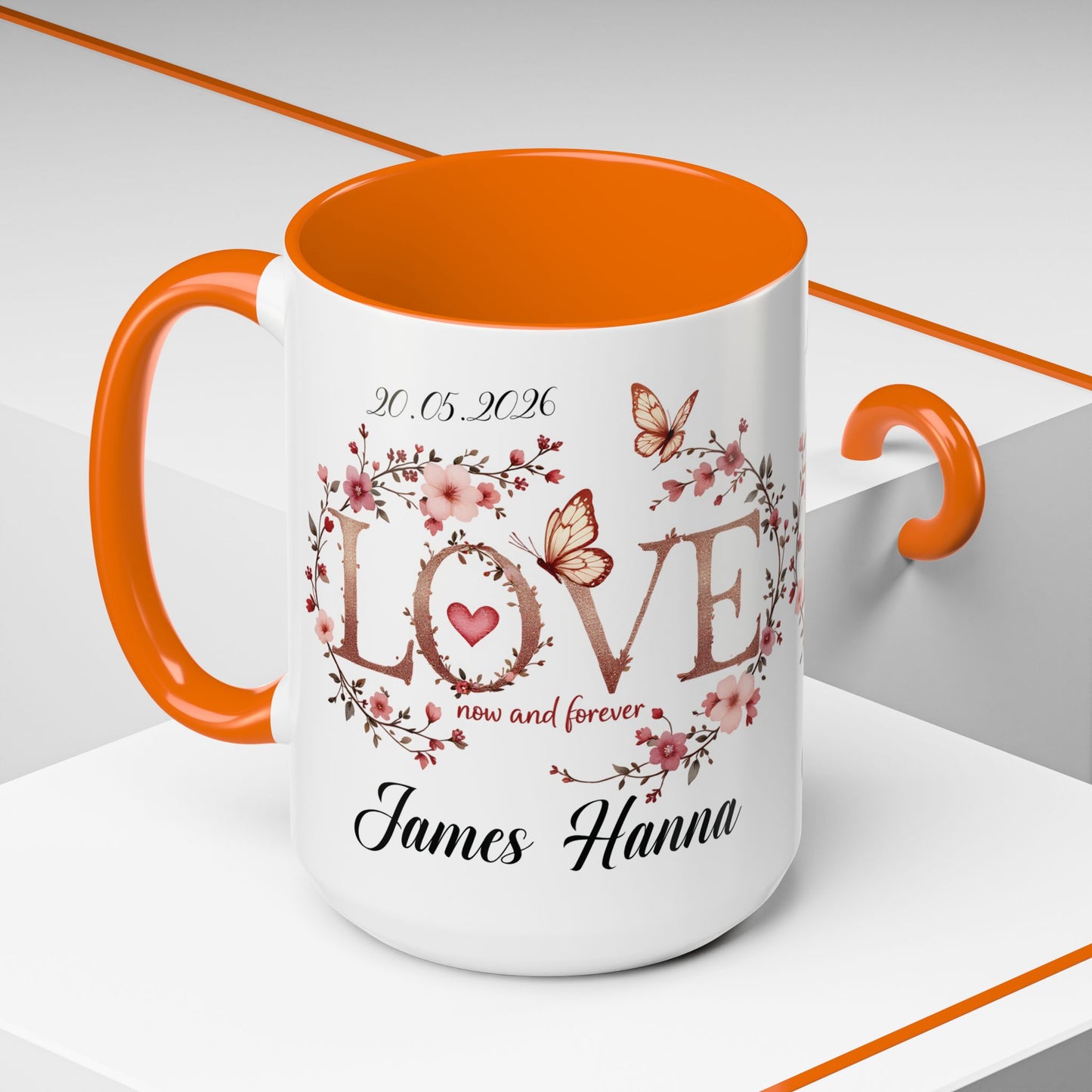 Custom Wedding Mug | Personalized Anniversary Mug | Valentines Day Gift |