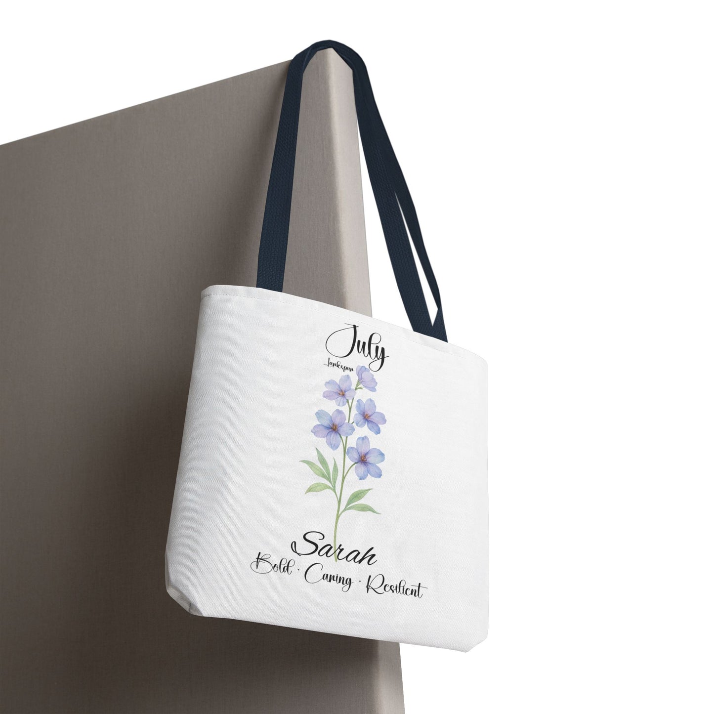 Personalized birth month flower tote bag for her, milestone birthdays, bestfriend gift.
