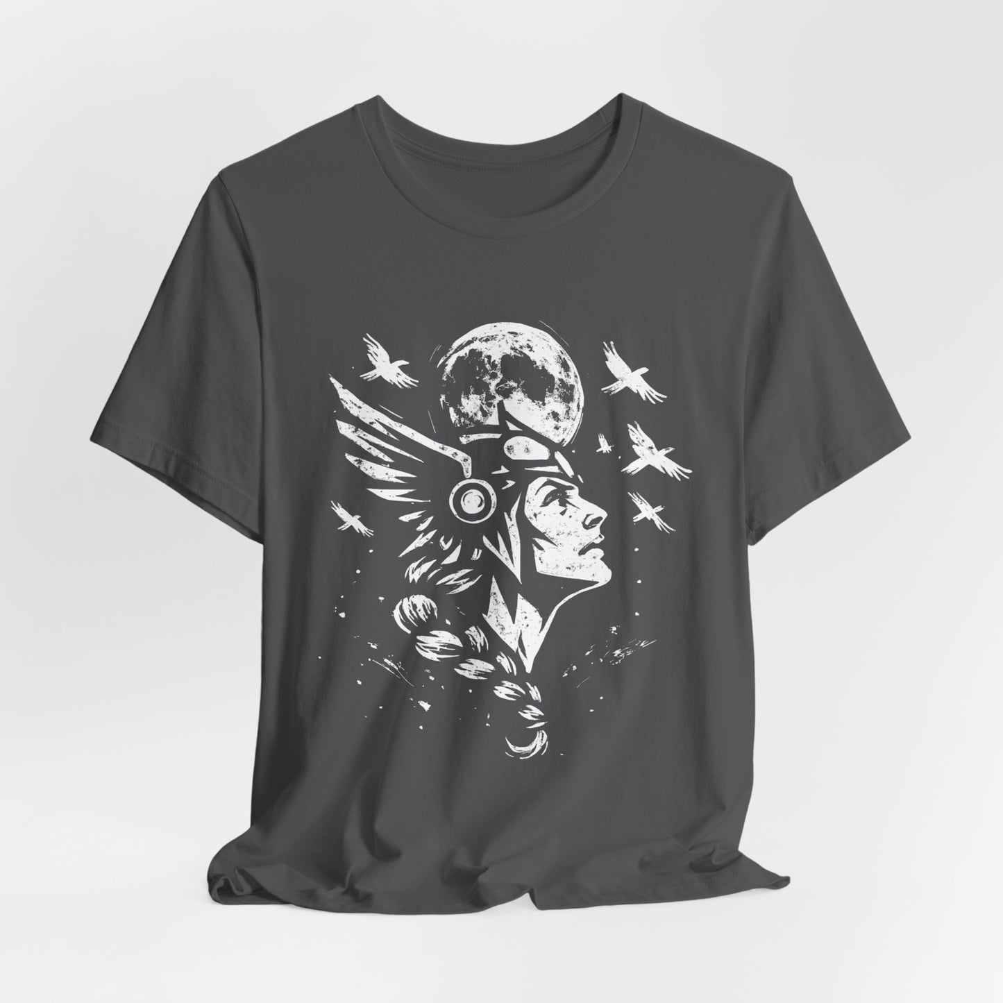 Valkyrie Norse Pagan T-Shirt, is a tribute to the powerful legends of old. Embrace the spirit of the Valkyrie with this striking design that merges the mystique of norse mythology with the rugged appeal of viking apparel.