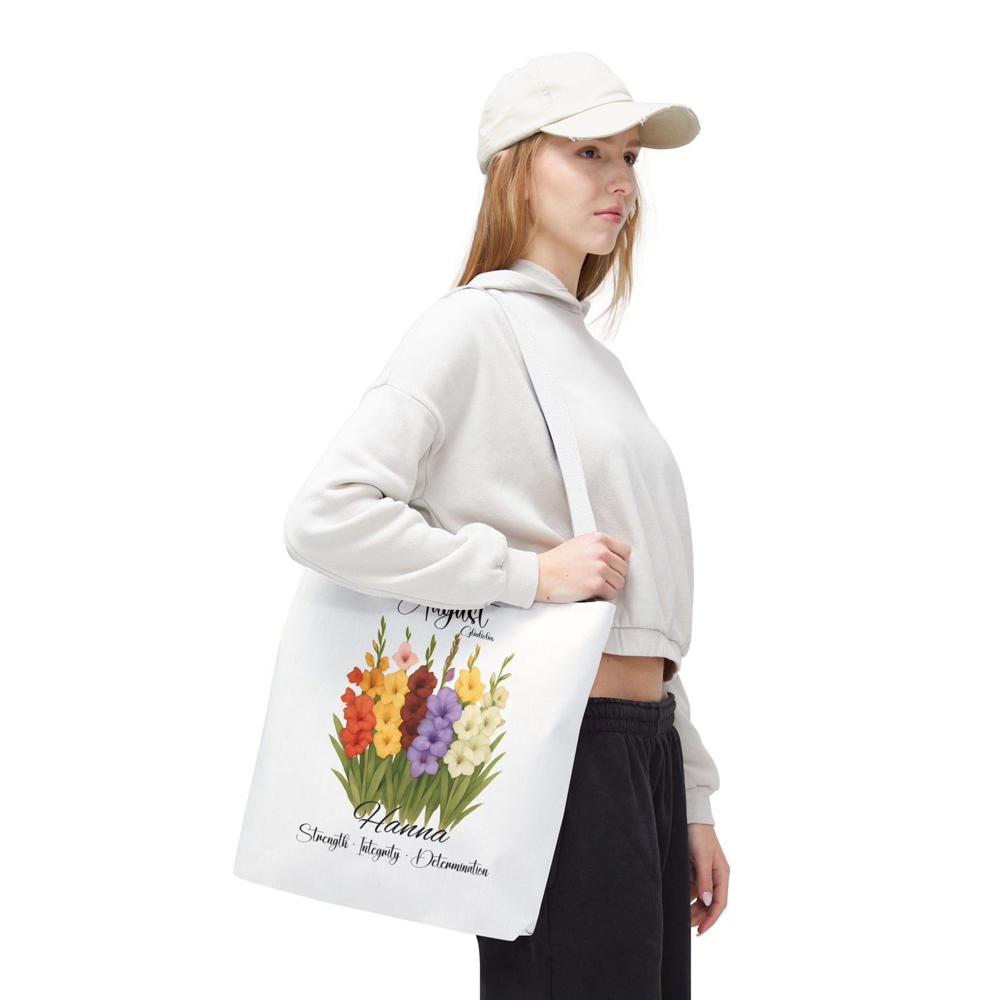 Custom birth month flower bag for her, milestone birthdays, bestfriend gift.