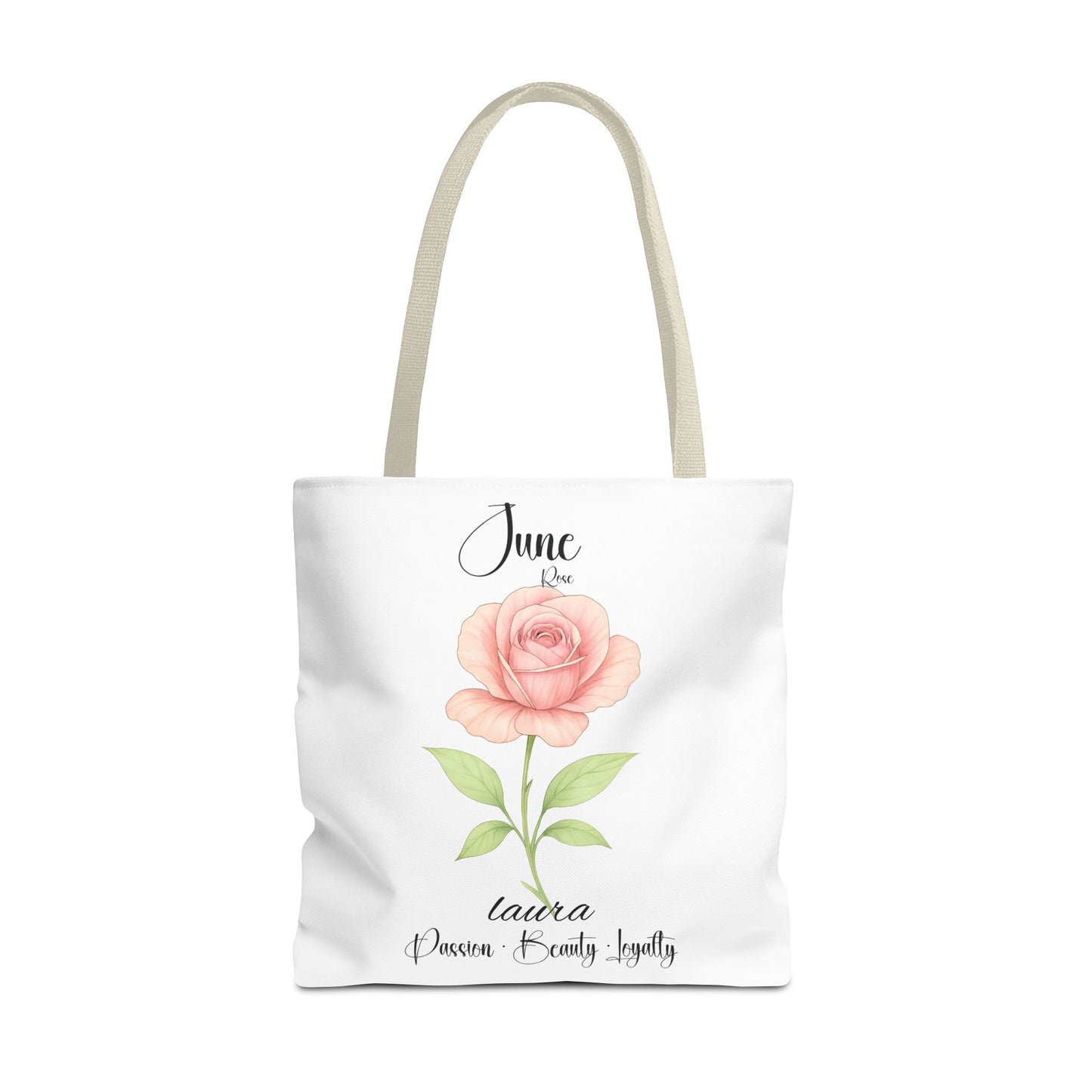 Personlised birth month flower bag for her, milestone birthdays, bestfriend gift.