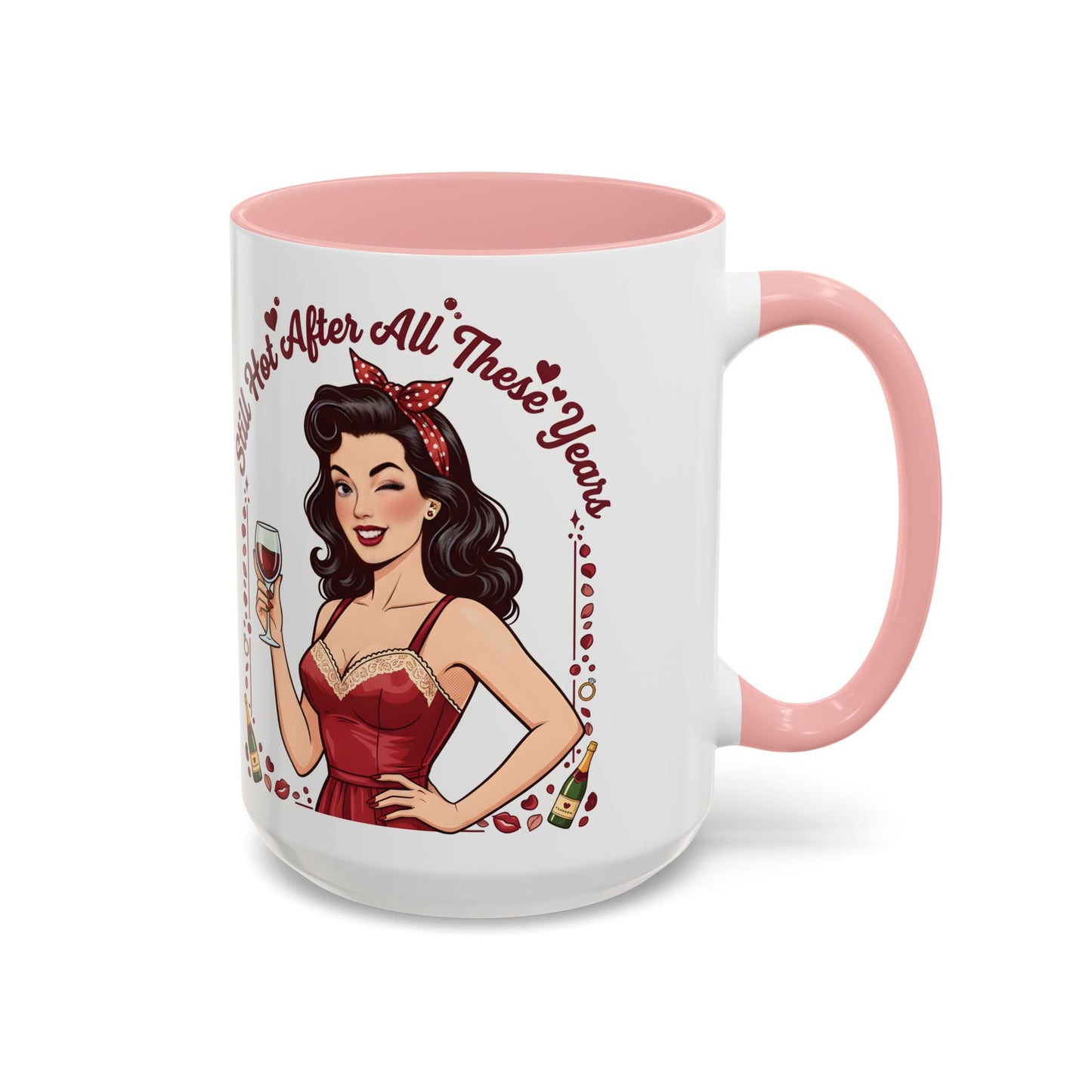 Pin Up Mug | Retro Coffee Mug for Wife | Vintage Anniversary Mug | Valentines Day Gift |