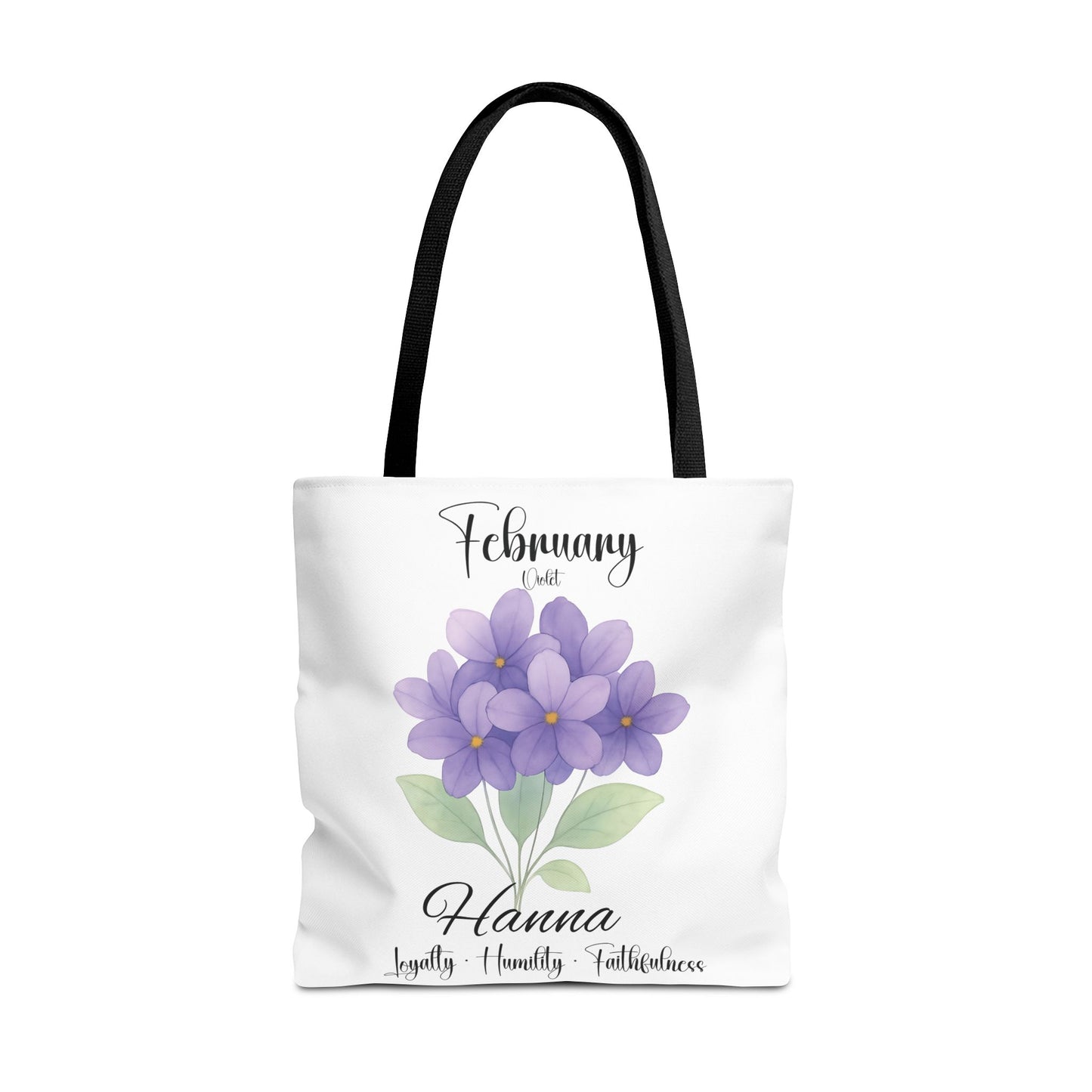 Personalized  floral gift tote bag for her, birth month flower, milestone birthdays, bestfriend gift.