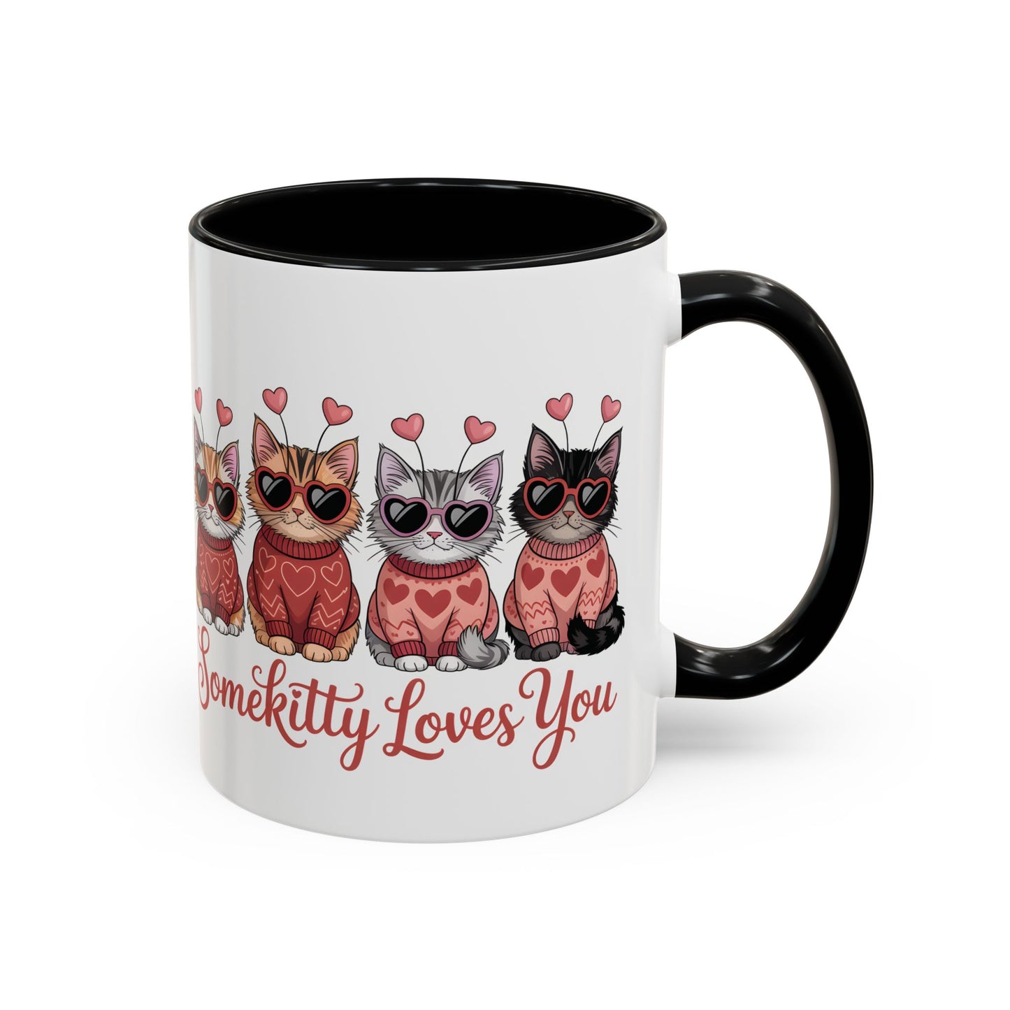 Valentine Kitty Mug | kitten Coffee Cup | cat Lover Gift | Valentines Day Mug |
