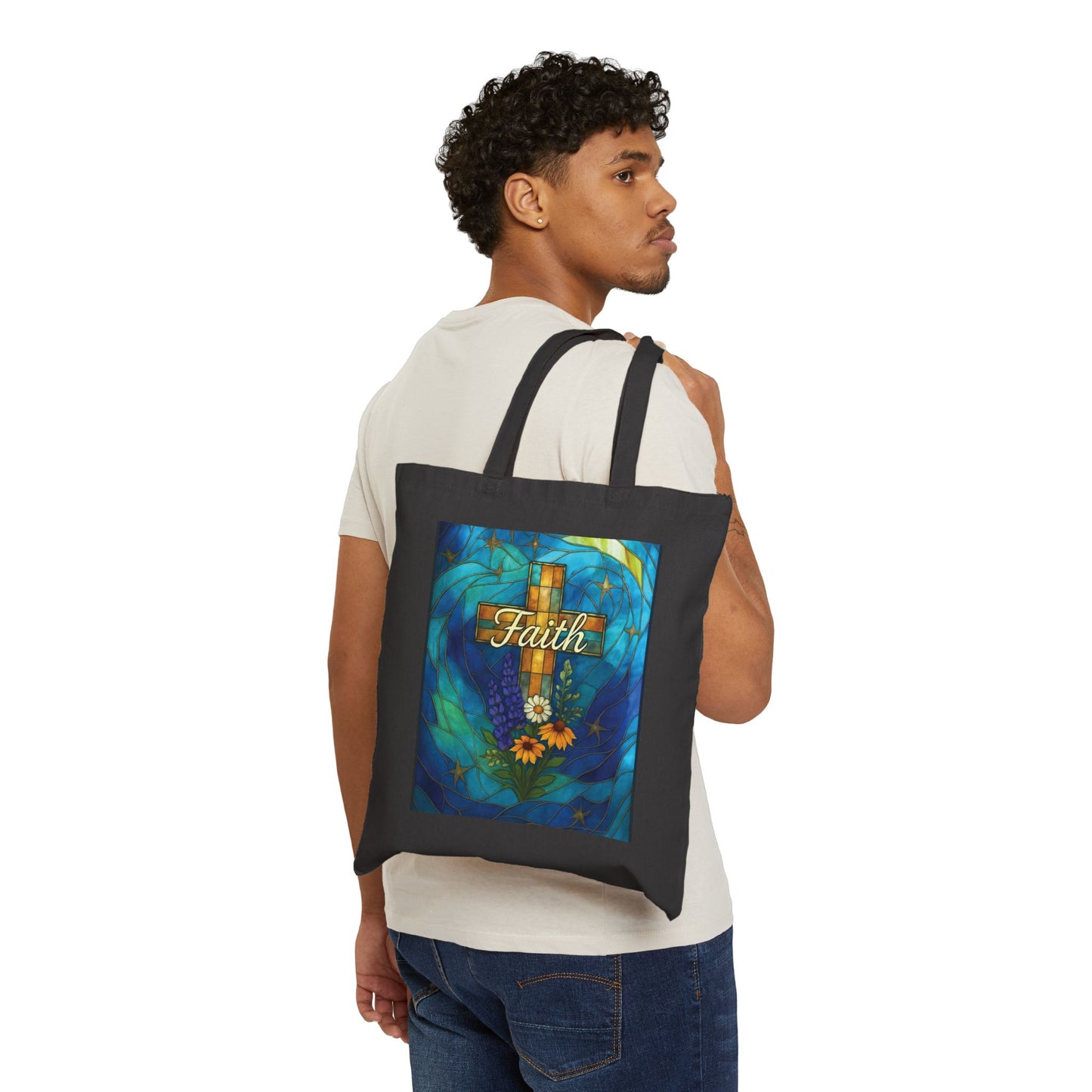 Christianity Faith Tote Bag, Christian Tote Bag, an ideal religious gift bag for those you cherish. Spacious and thoughtful, this church tote bag ensures your faith travels with you.