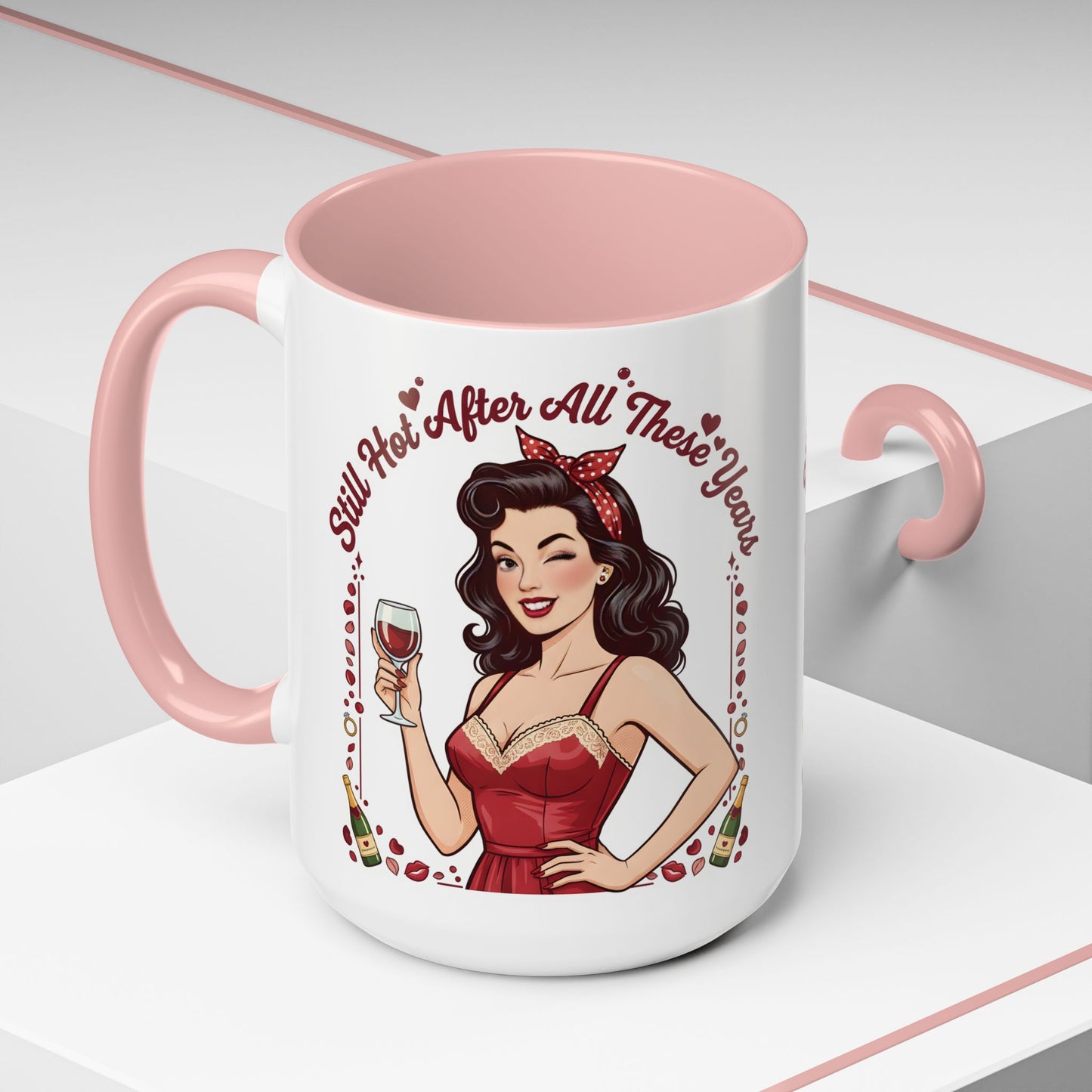 Pin Up Mug | Retro Coffee Mug for Wife | Vintage Anniversary Mug | Valentines Day Gift |