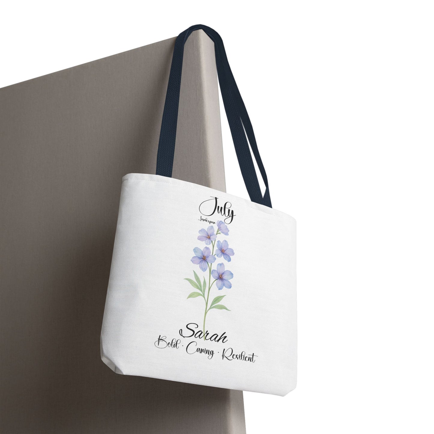 Personalized birth month flower tote bag for her, milestone birthdays, bestfriend gift.
