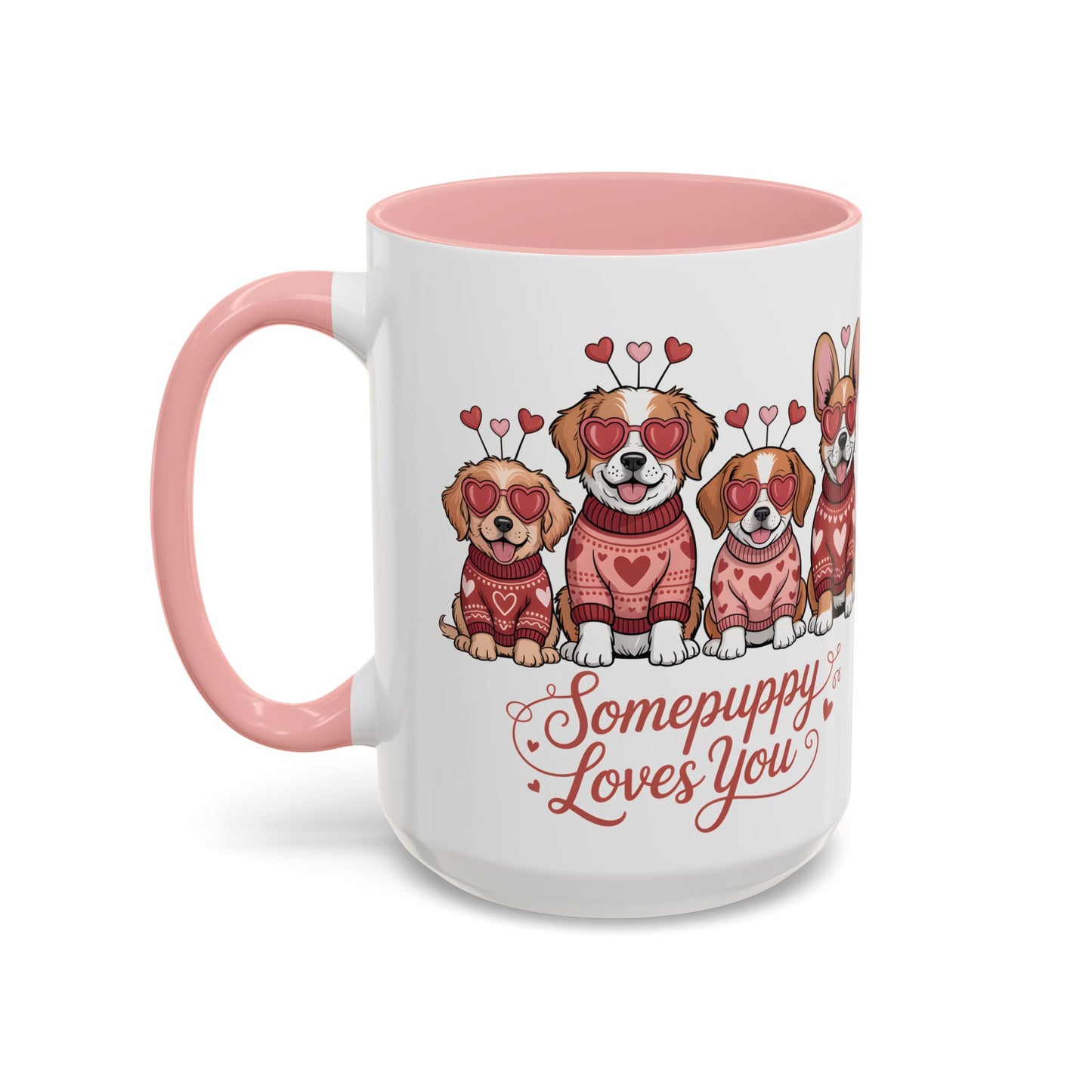 Valentine Dog Mug | Cute Puppy Coffee Cup | Dog Lover Gift | Valentines Day Mug |