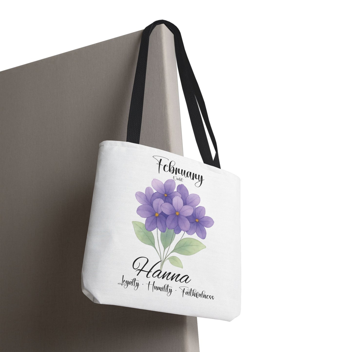 Personalized  floral gift tote bag for her, birth month flower, milestone birthdays, bestfriend gift.