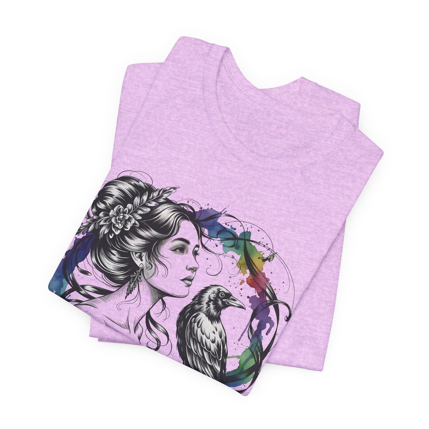 Raven Tee, goddessshirt, festival tshirt, witchy gift for her.