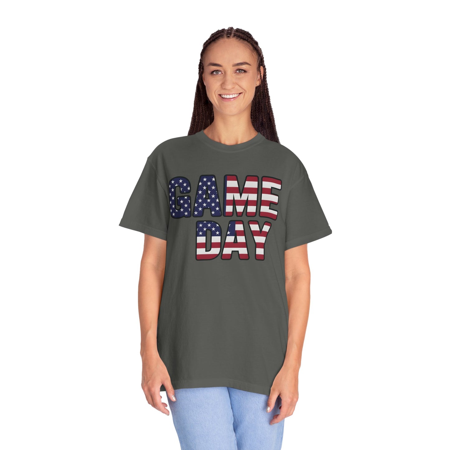 American Flag GAME DAY T-Shirt | Patriotic Sports Fan Tee