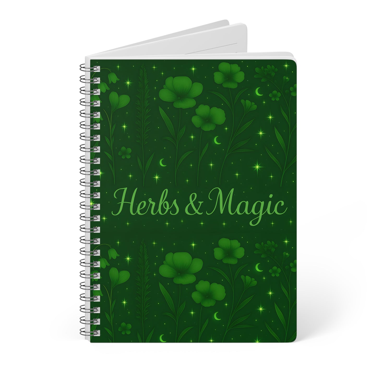 Herbs and Magic Witchy Notebook, this witch journal serves as a treasured book of shadows. Document your experiences with witch herbs and create your own witch spellbook.