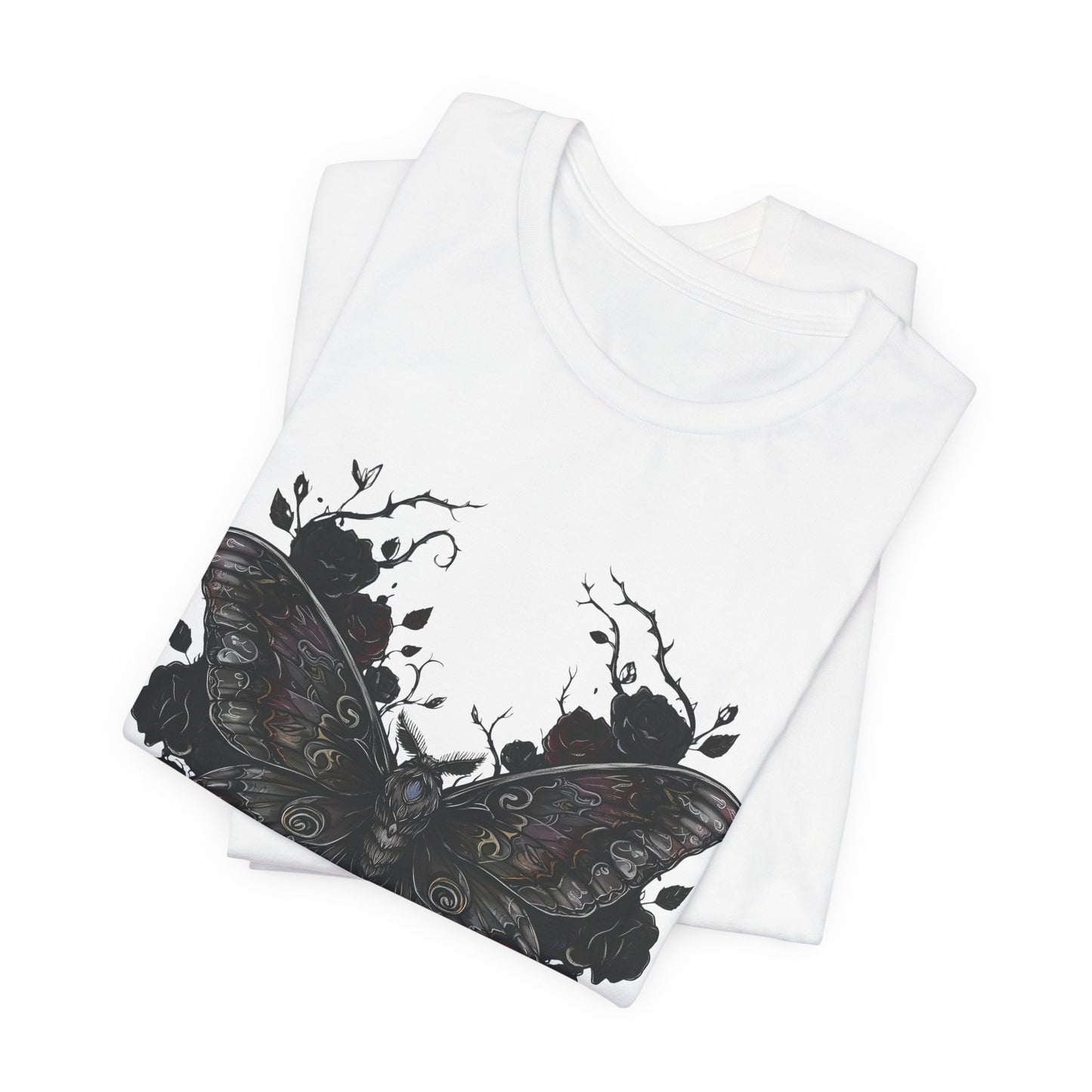 Death Moth Gothic Apparel  | Unisex Cotton Shirt | Dark Aesthetic  | Alternative Goth T-Shirt