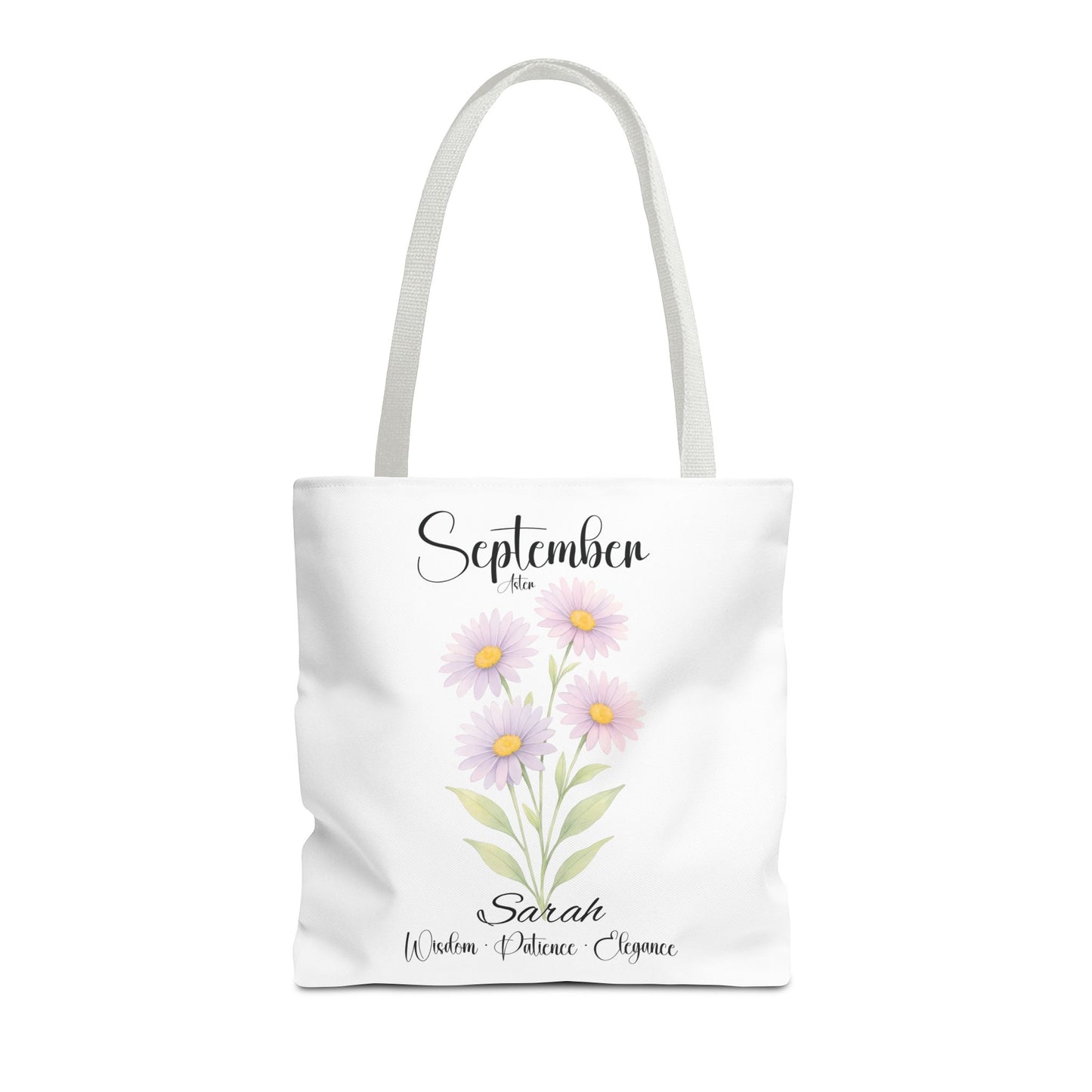 Personalized Best Friend tote bag for her, Birth Month Flower, milestone birthdays.