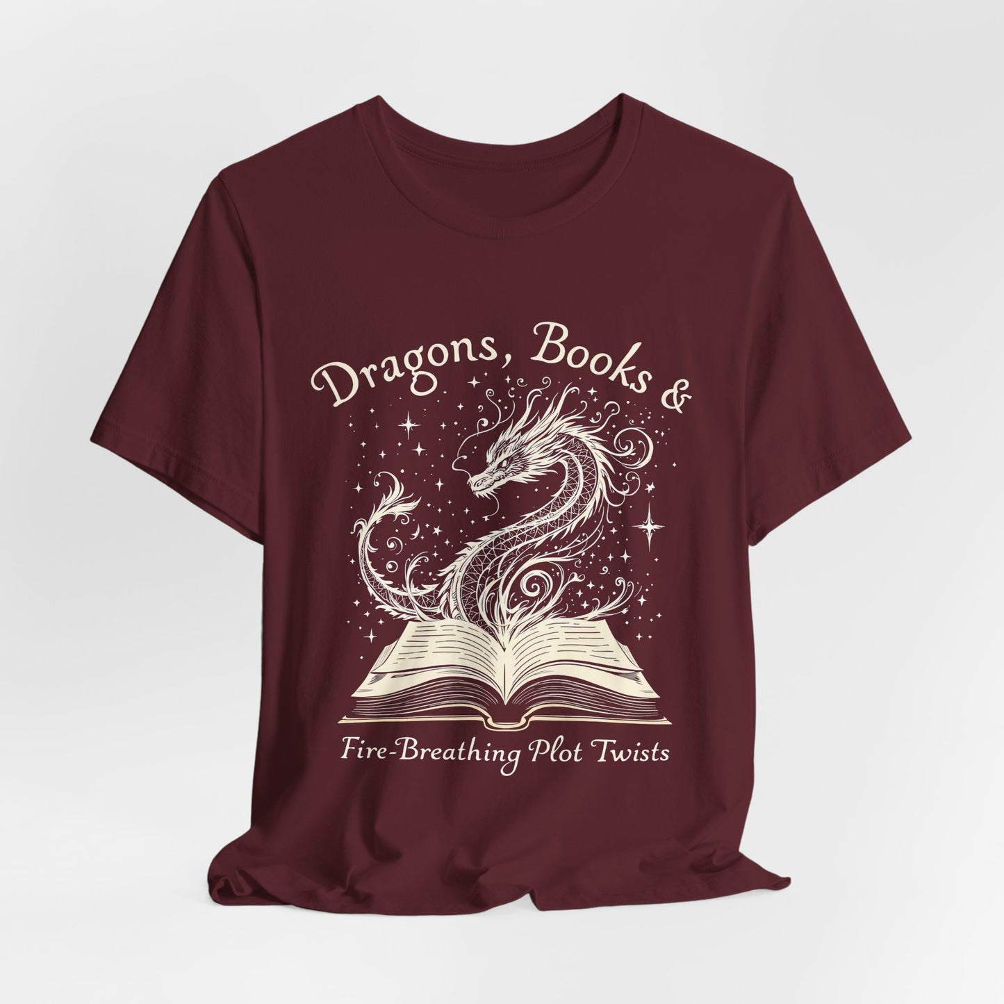 Book Lover Gift T-Shirt | Fantasy Reader Tee | Dragon Reading Shirt | Booktok Merch | Bibliophile Gift
