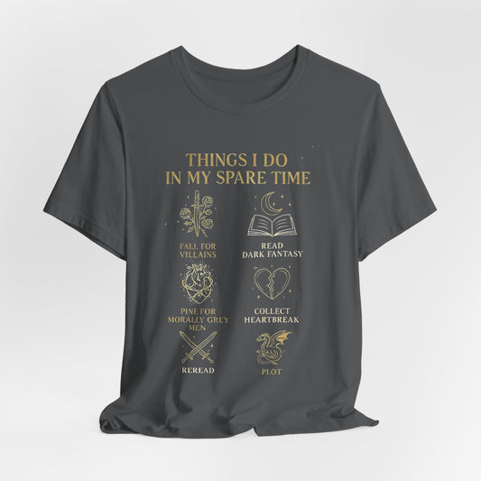 Dark Fantasy Book Lover Shirt | Morally Grey Men Tee | Villain Reader Gift | Bookish Aesthetic Tee