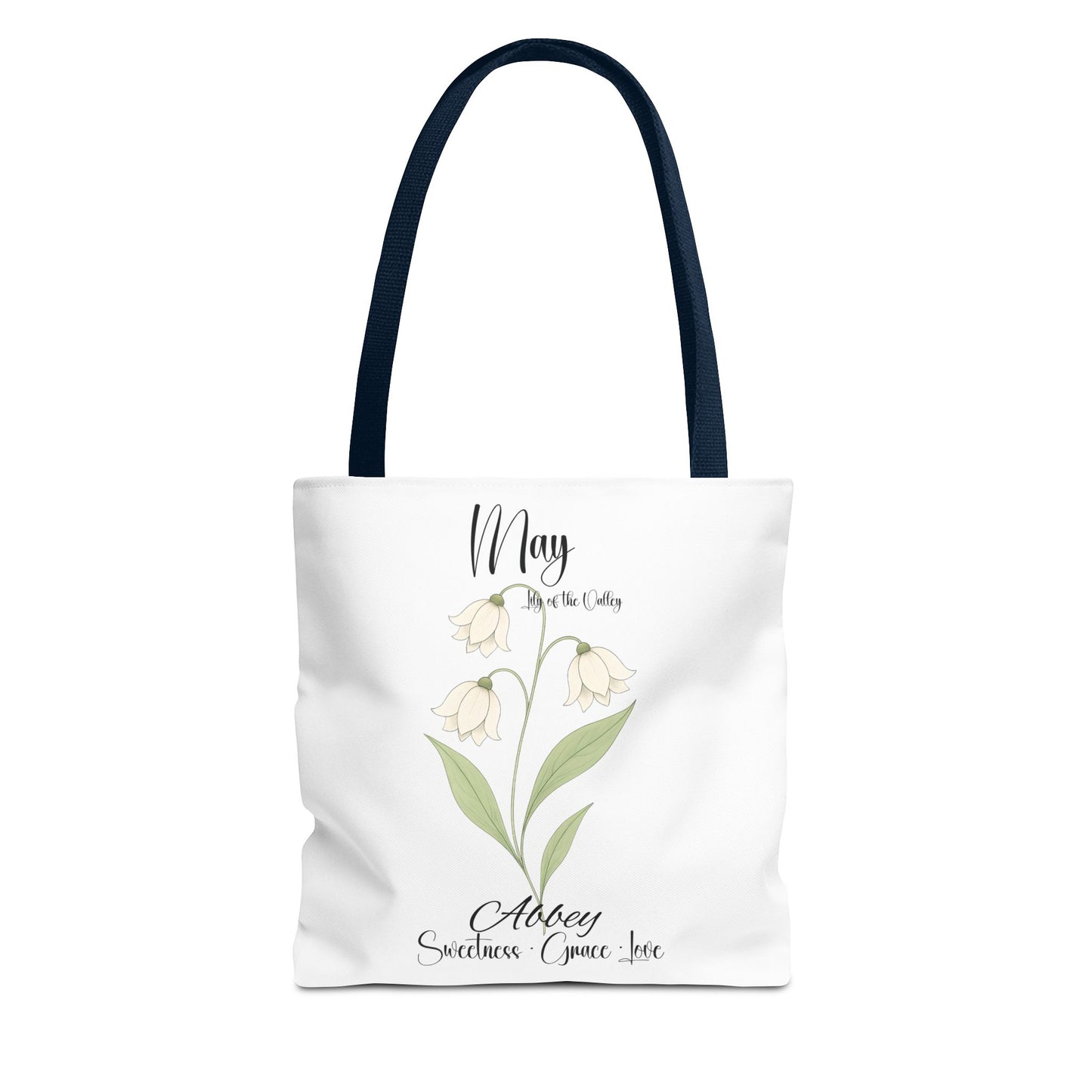 Personlised birth month flower bag for her, milestone birthdays, bestfriend gift.
