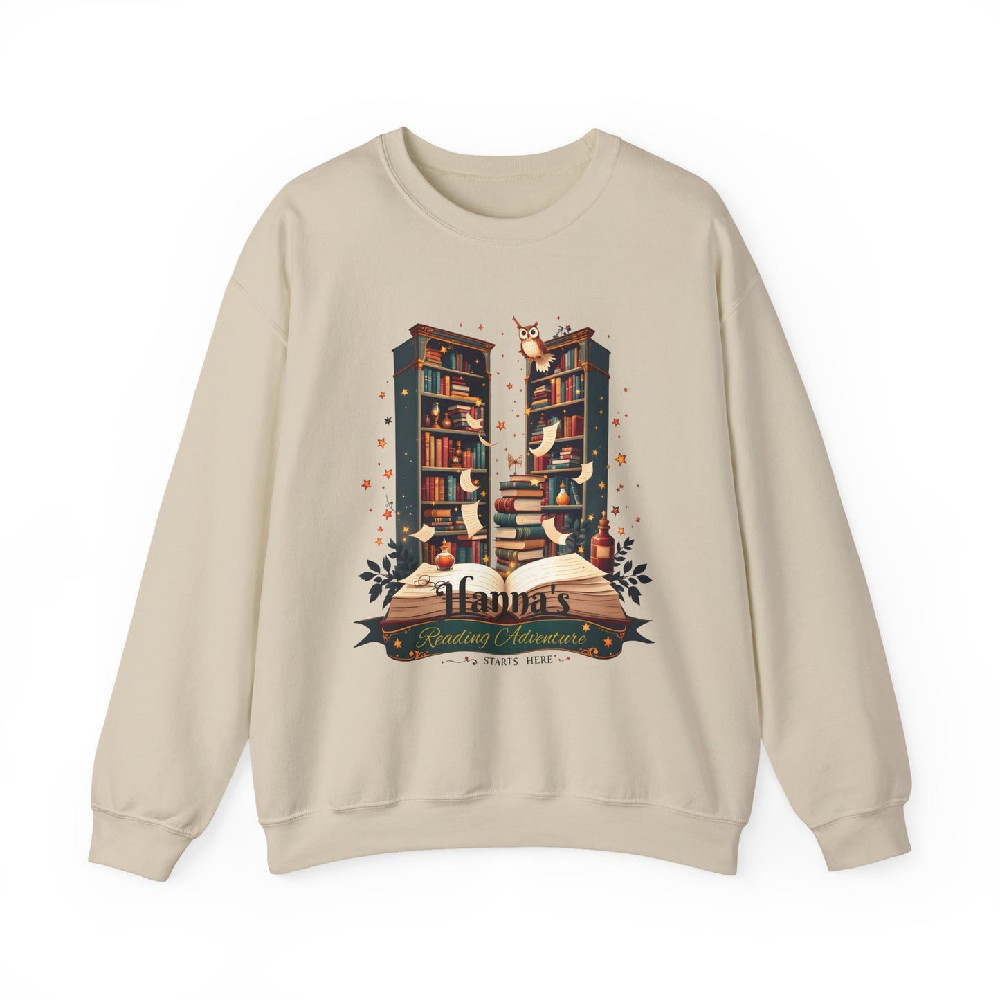 Personalized Book Lover Sweatshirt,Custom Name Reading Adventure Gift, Cozy Bookish Sweater, Reading Nook Aesthetic Pullover,bookworm gifts
