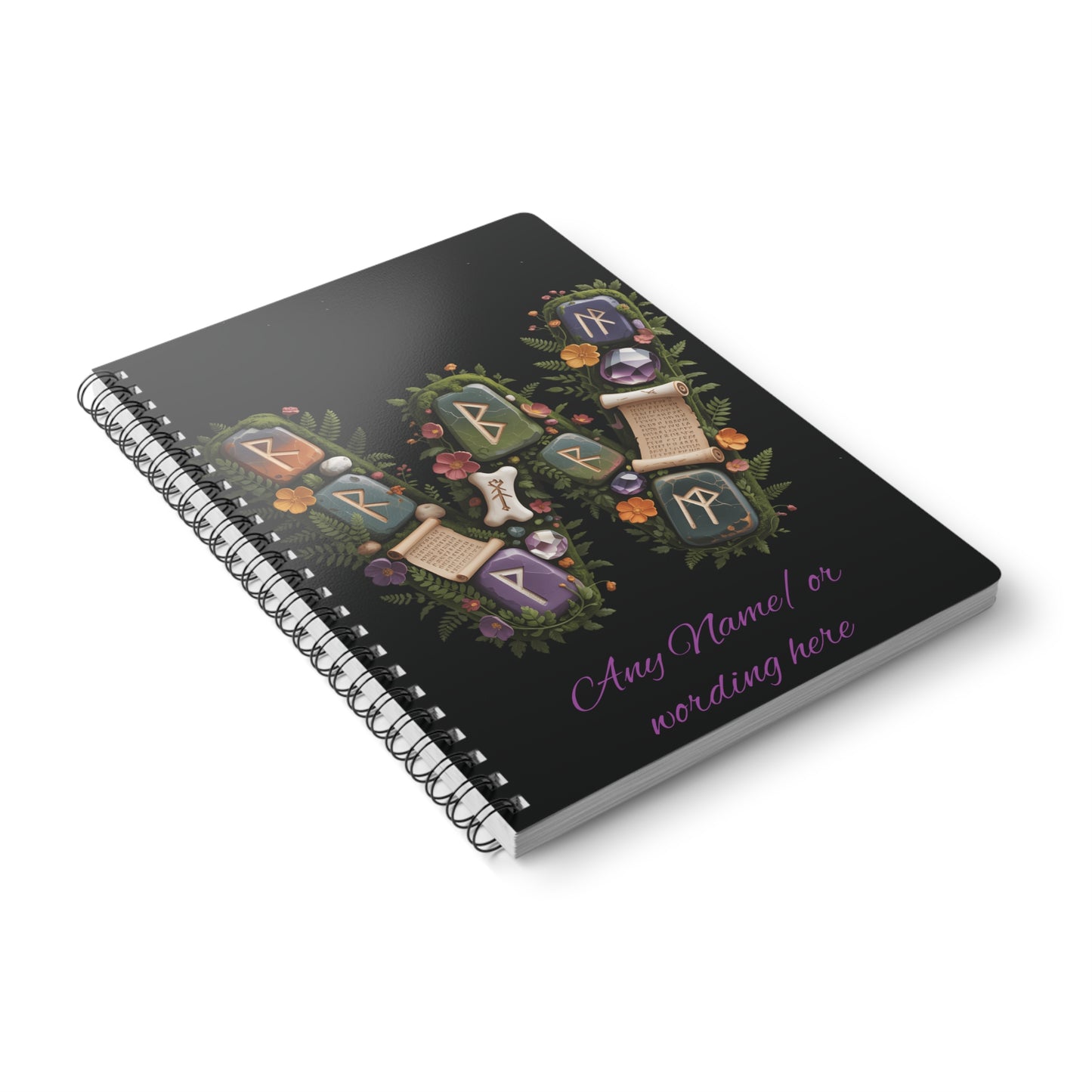 Personalized Norse Witchy Monogram A5 Notebook, Custom Journal, Monogram  Letter "W" Notebook.