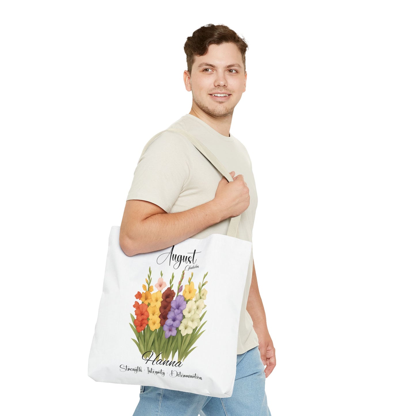 Custom birth month flower bag for her, milestone birthdays, bestfriend gift.