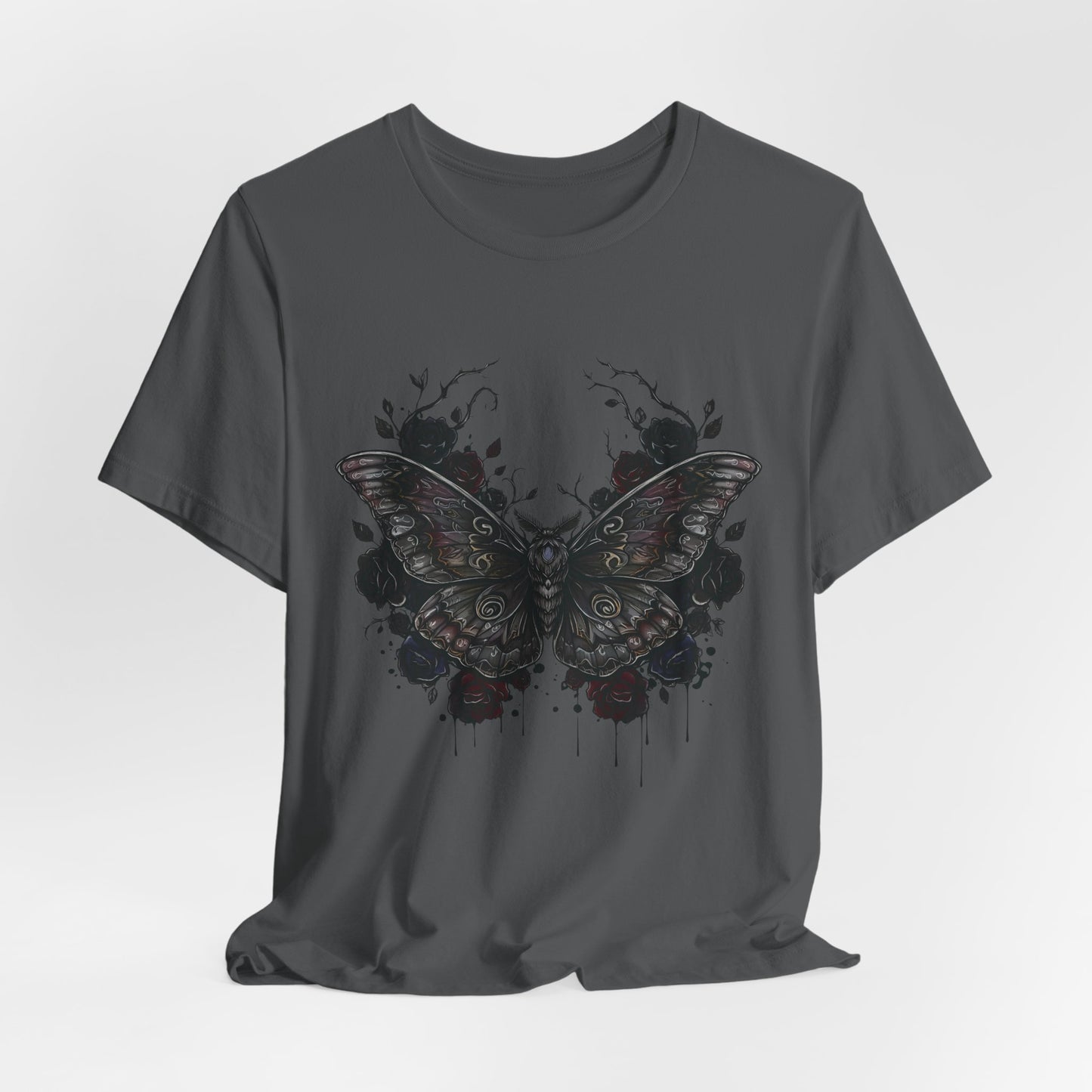 Death Moth Gothic Apparel  | Unisex Cotton Shirt | Dark Aesthetic  | Alternative Goth T-Shirt