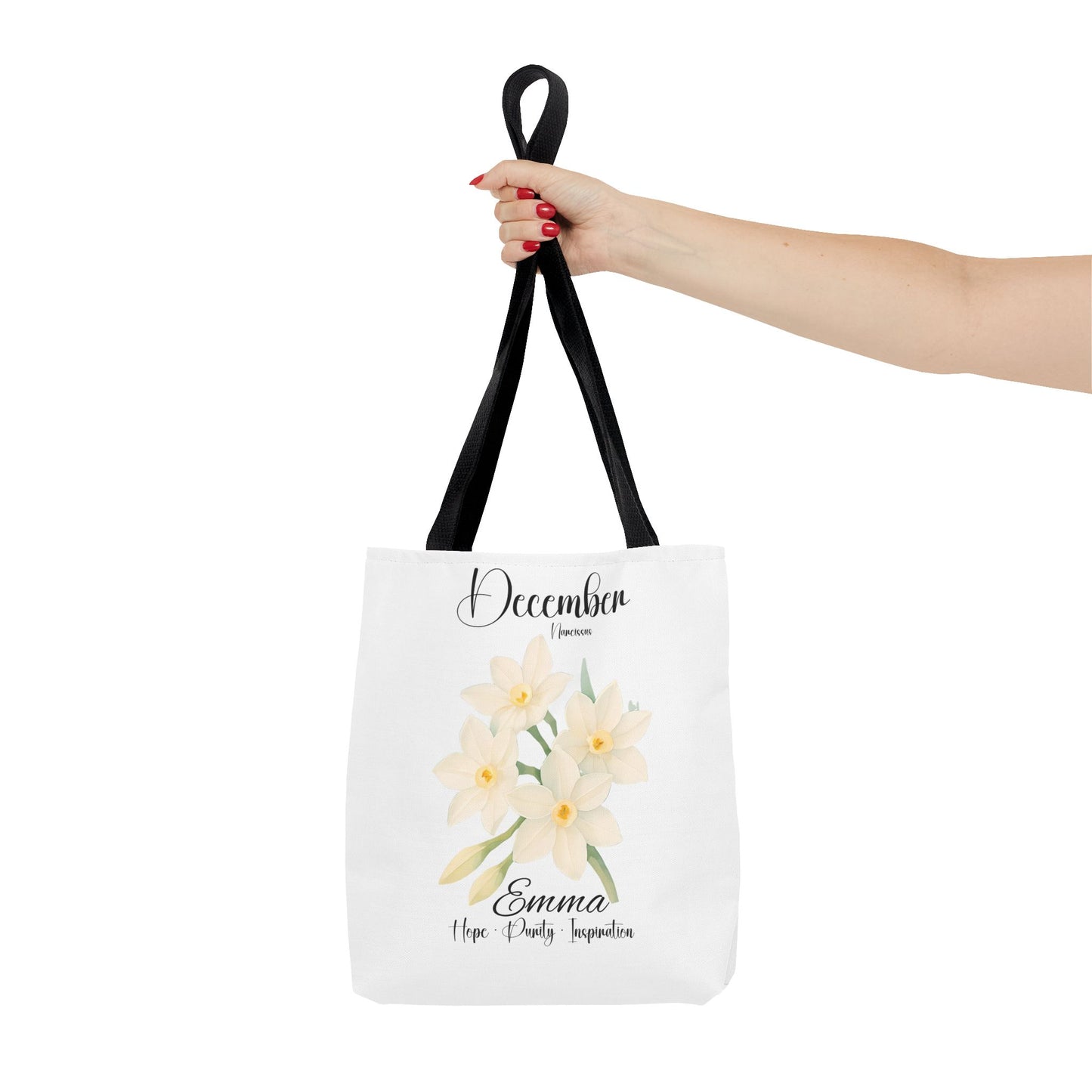 Personlized Birth Month Flower Tote Bag, Botanical Aesthetic Canvas Tote Bag, Bestfriend Gift