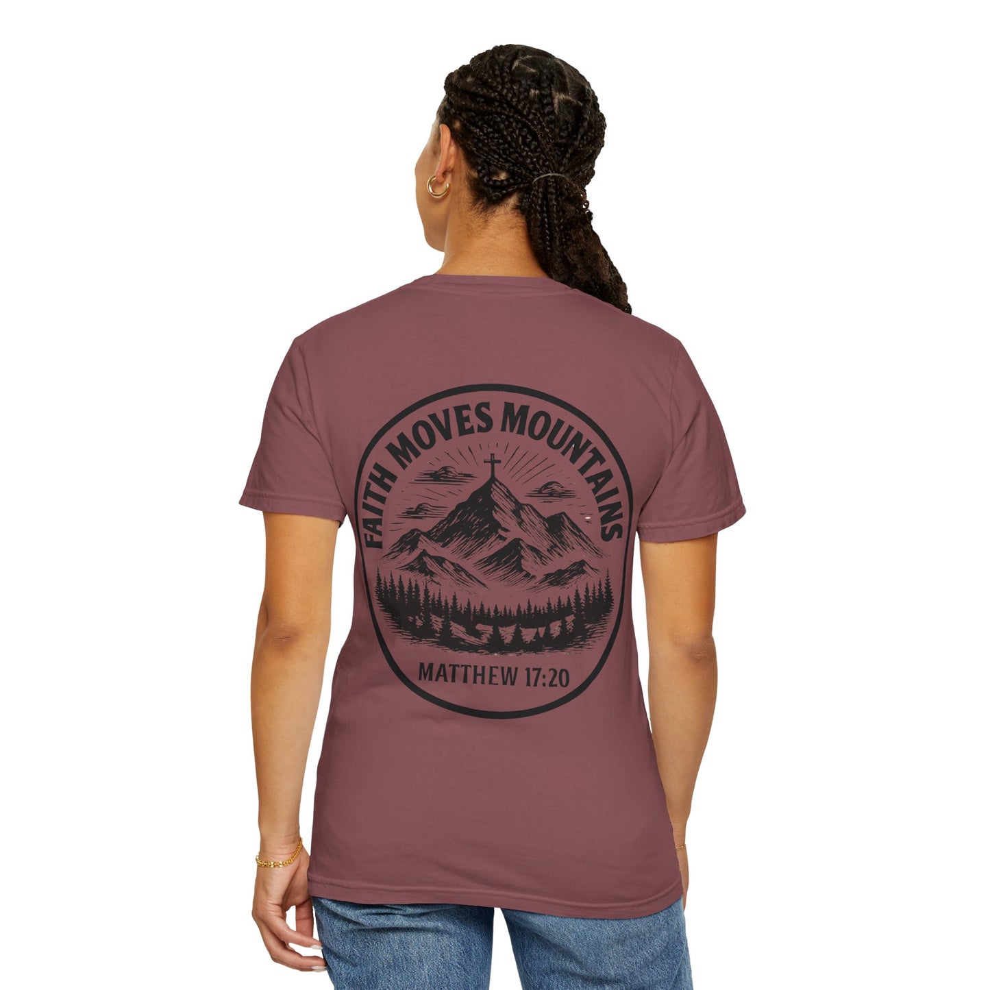 Faith Moves Mountains Comfort Colors Tee,Christianity Gift, Christianity Shirt,Christian Merch, Jesus Christ Shirt, Religion, Christian Gift