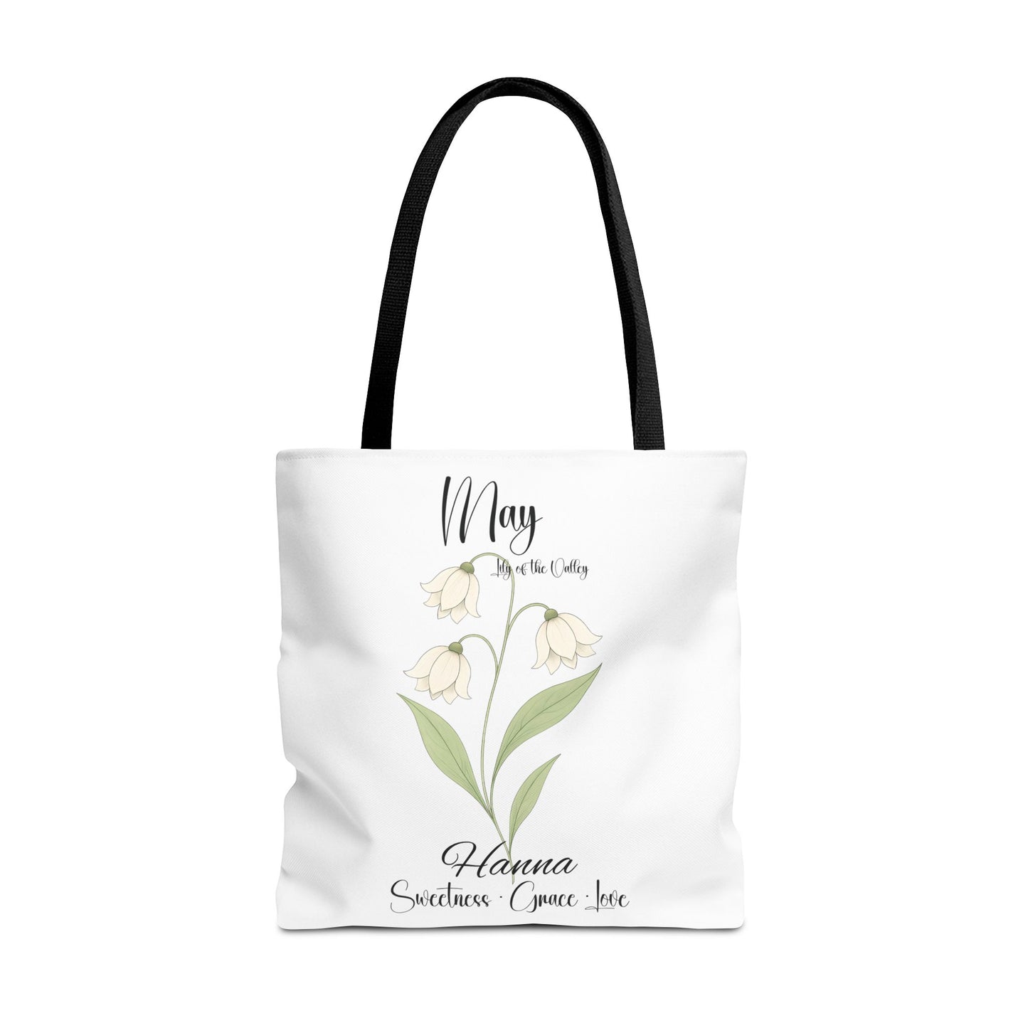 Personlised birth month flower bag for her, milestone birthdays, bestfriend gift.