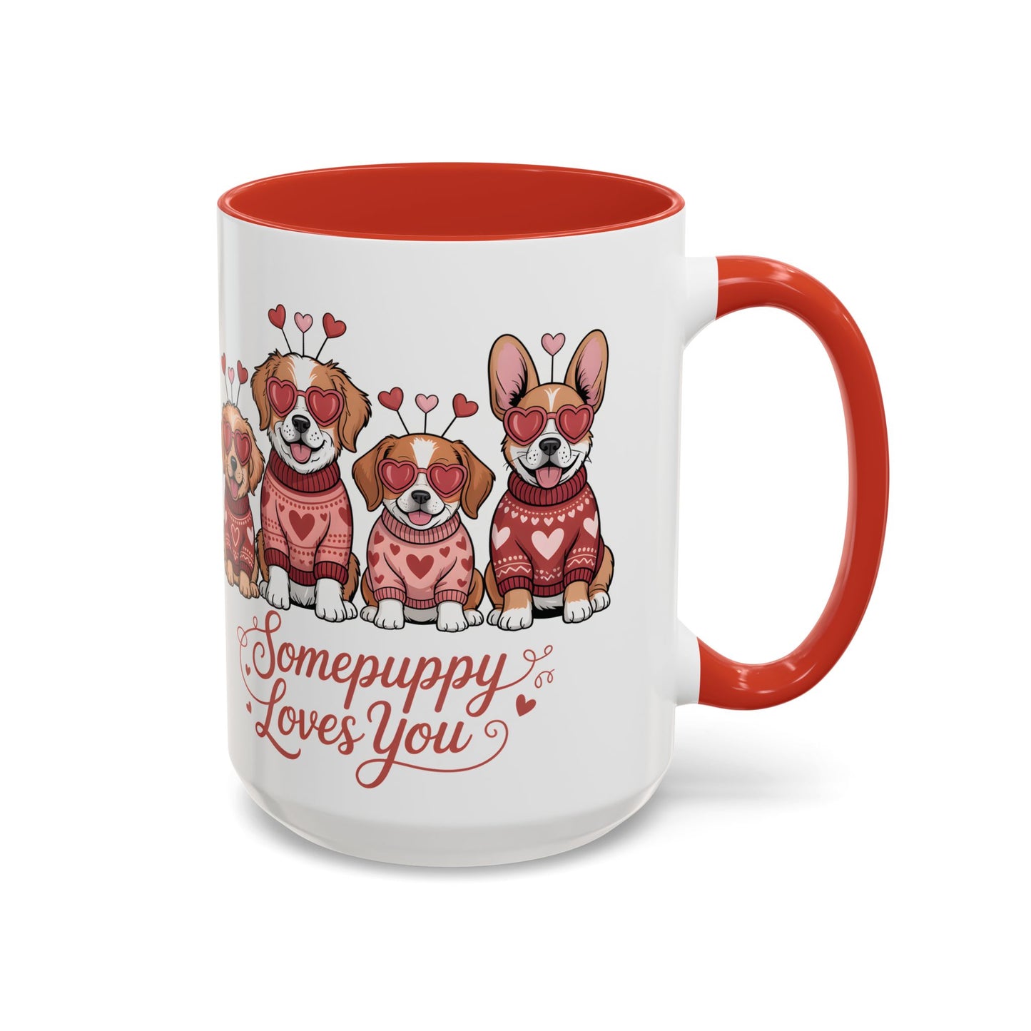 Valentine Dog Mug | Cute Puppy Coffee Cup | Dog Lover Gift | Valentines Day Mug |