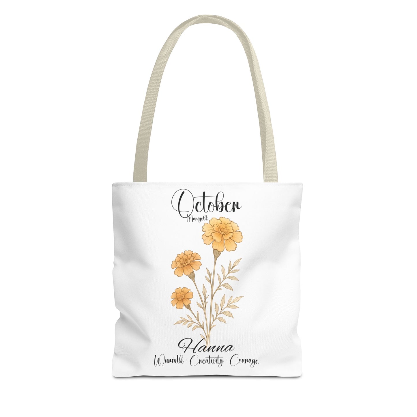 Personalized floral gift tote bag for her, birth month flower, milestone birthdays, bestfriend gift.