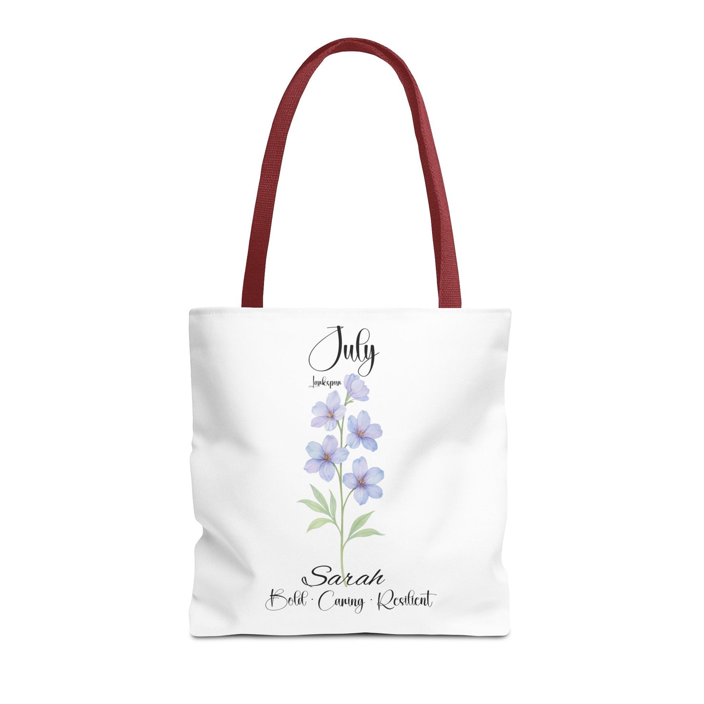 Personalized birth month flower tote bag for her, milestone birthdays, bestfriend gift.