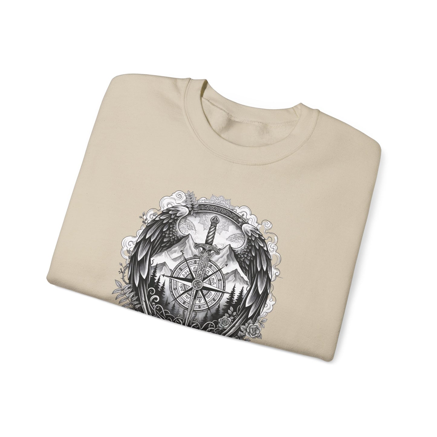 Viking Compass Sweatshirt | Vegvisir Nordic Sweater | Norse Pagan Clothing