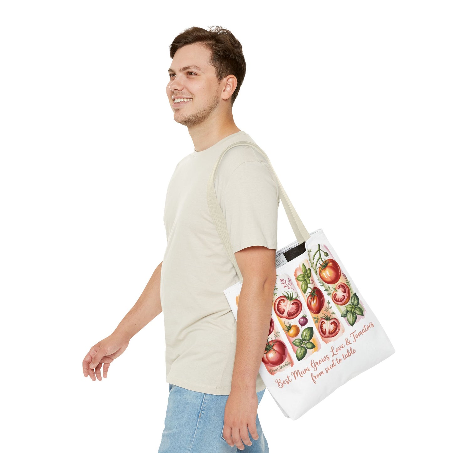 Best Mom Tote Bag, Tomato Garden Lover Design, Perfect Mothers Day Gift for Moms Who Love Gardening and Nature