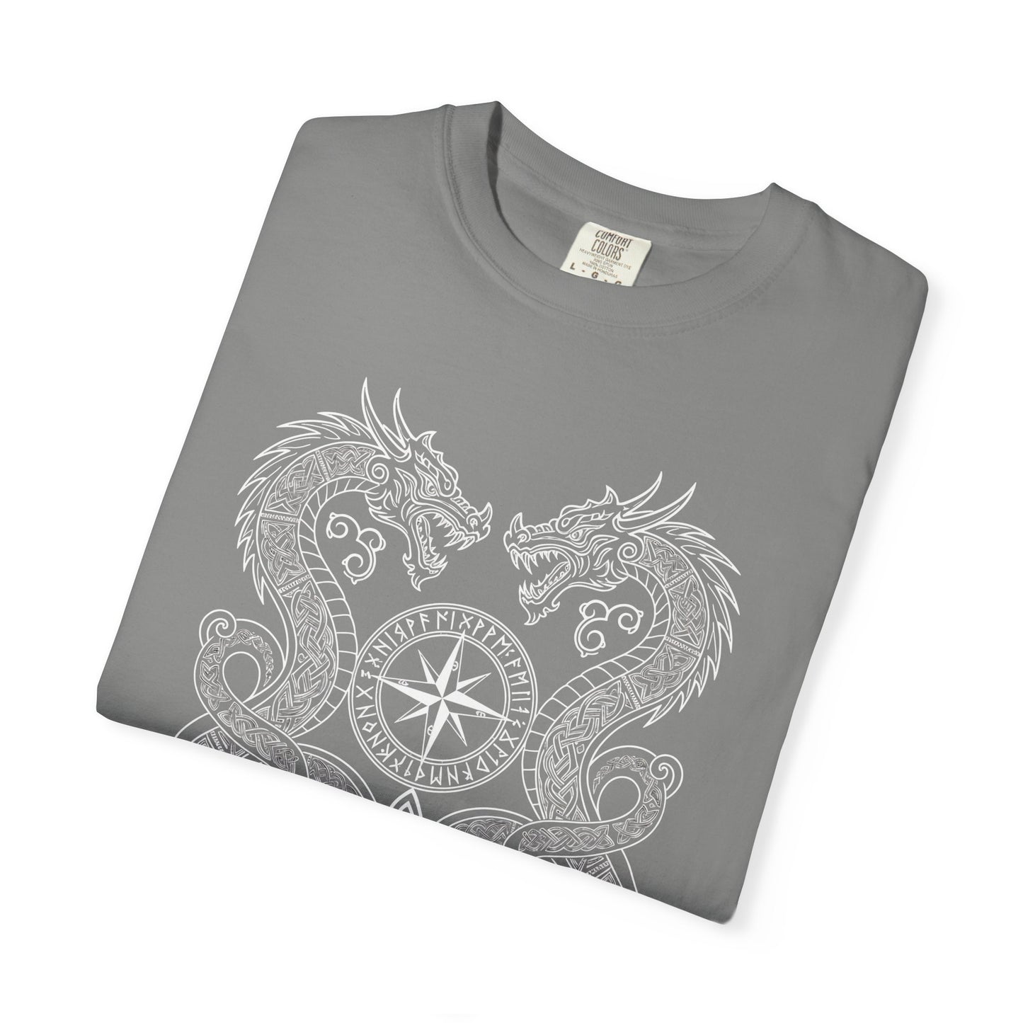 Nordic dragon compass shirt, pagan clothing, comfort colors